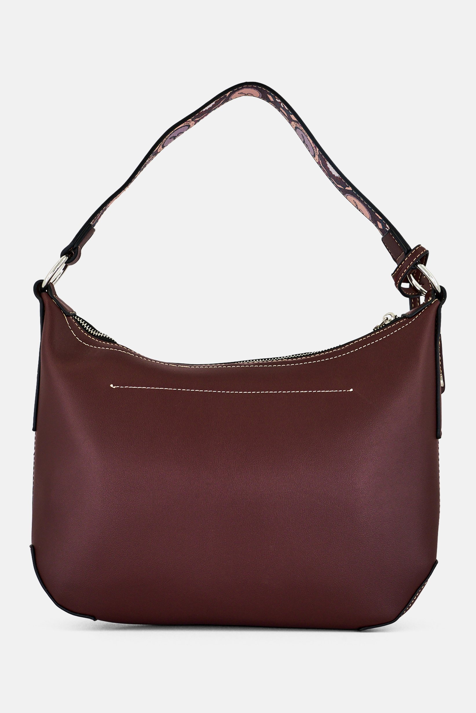 Women Brand Logo Shoulder Bag, Brown
