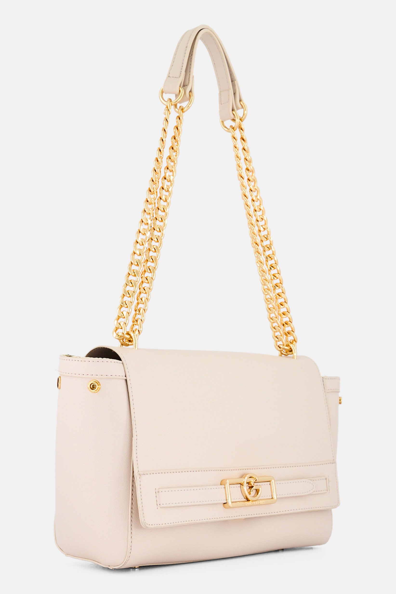 Women Brand Logo Shoulder Bag, Blush