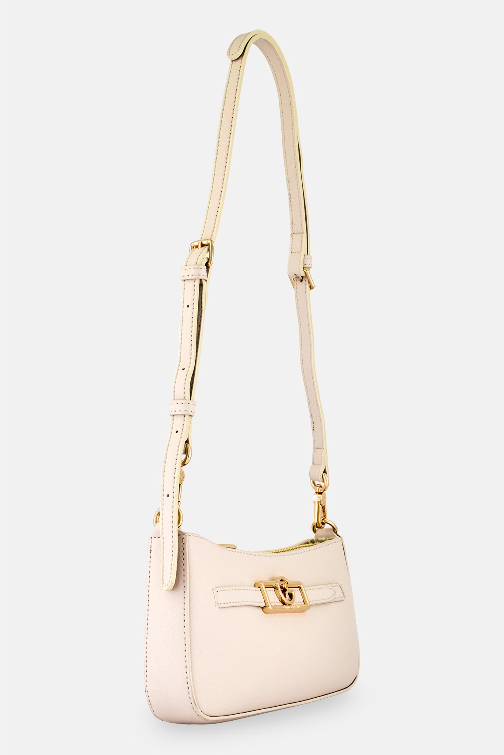 Women Brand Logo Cross Body Bag, Light Beige