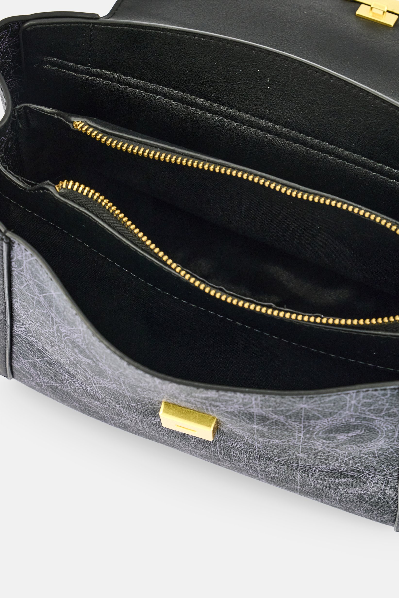Women Brand Logo Handbag, Black