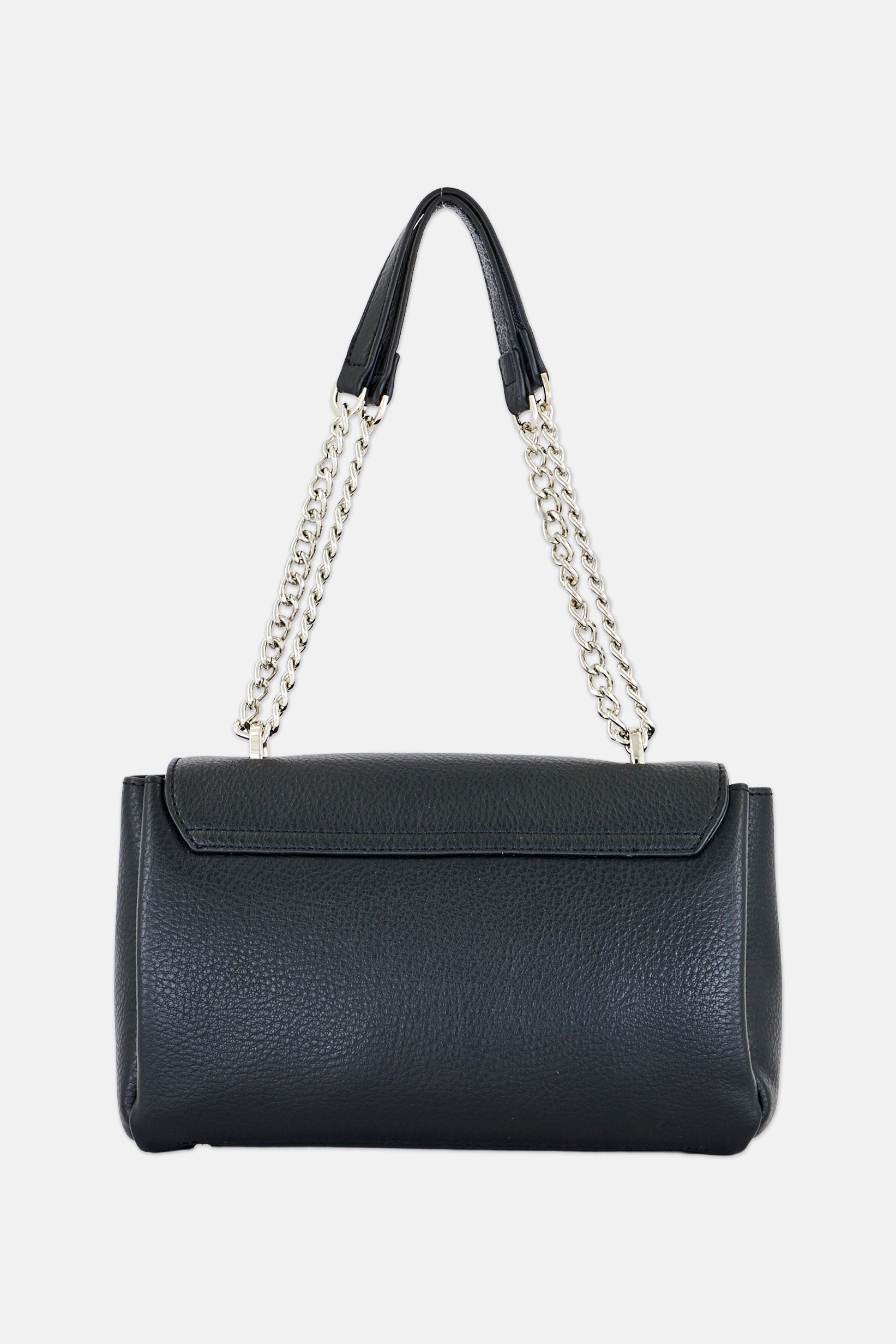 Women Brand Logo Shoulder Bag, Black