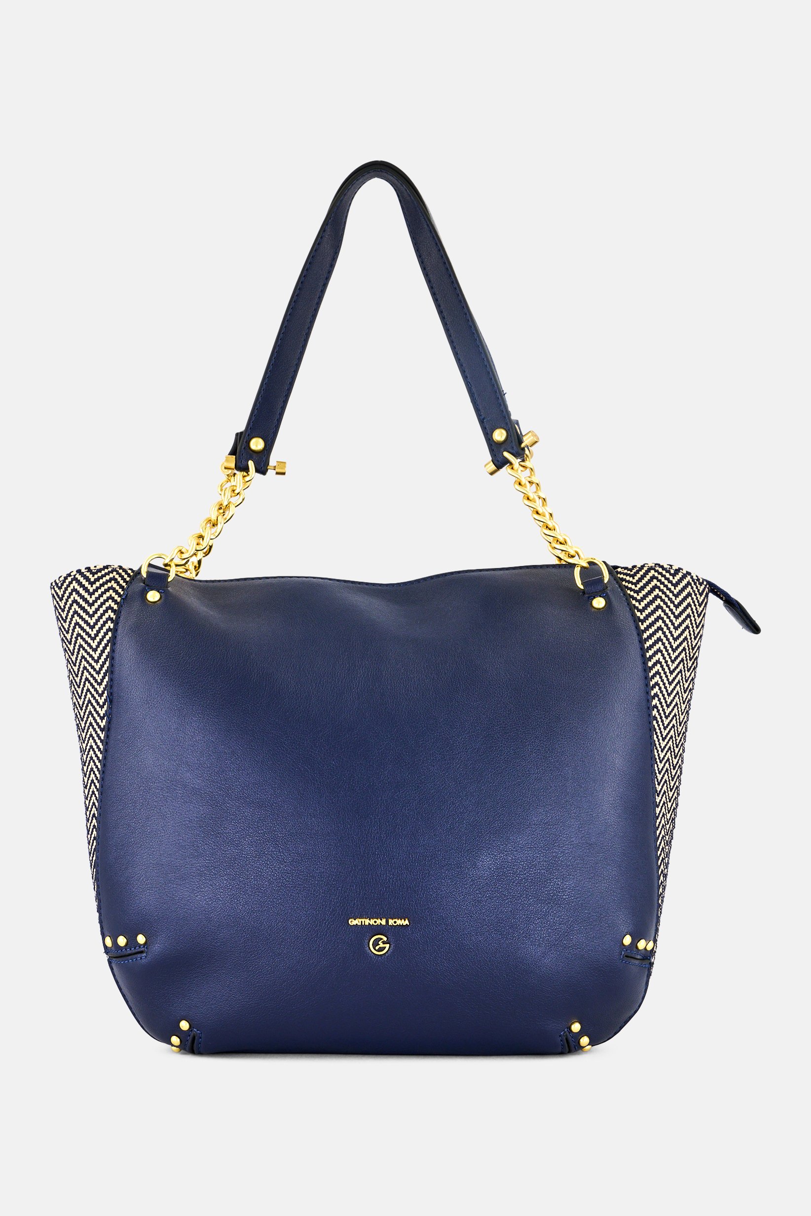 Women Brand Logo Tote Bag, Navy
