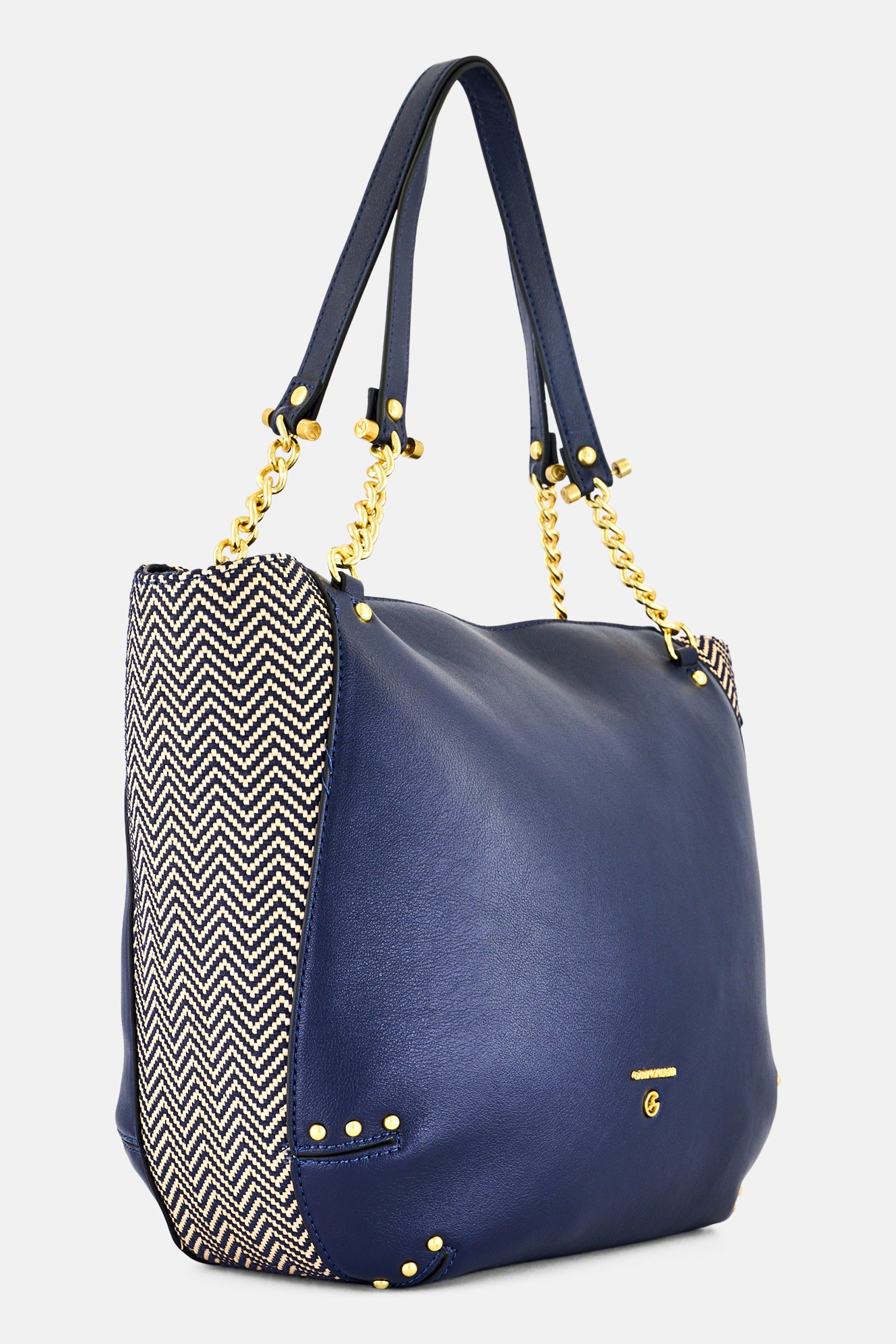 Women Brand Logo Tote Bag, Navy