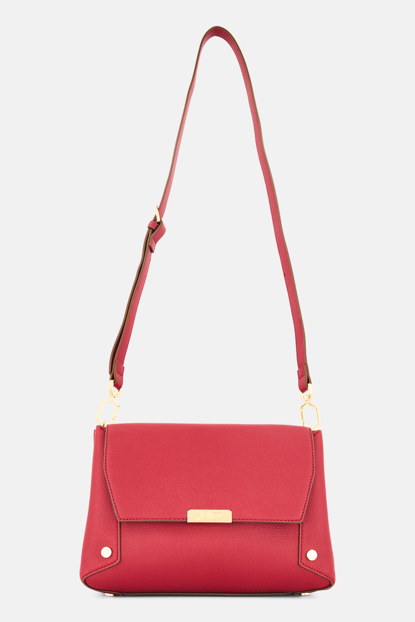 Women Brand Logo Cross Body Bag, Dark Red