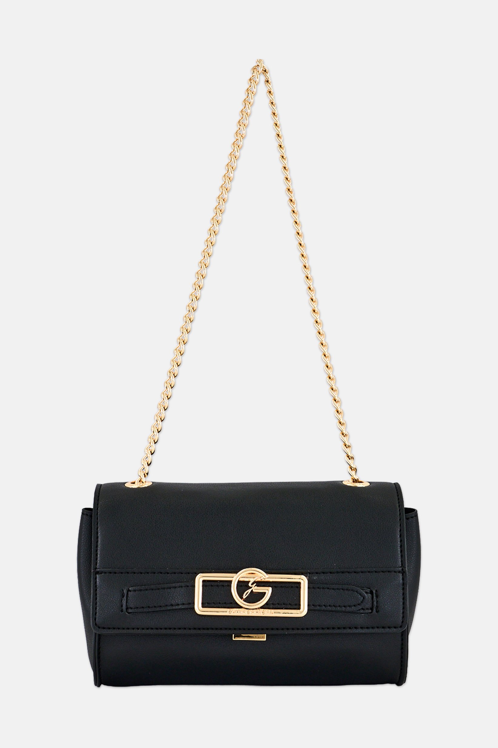 Women Brand Logo Cross Body Bag, Black