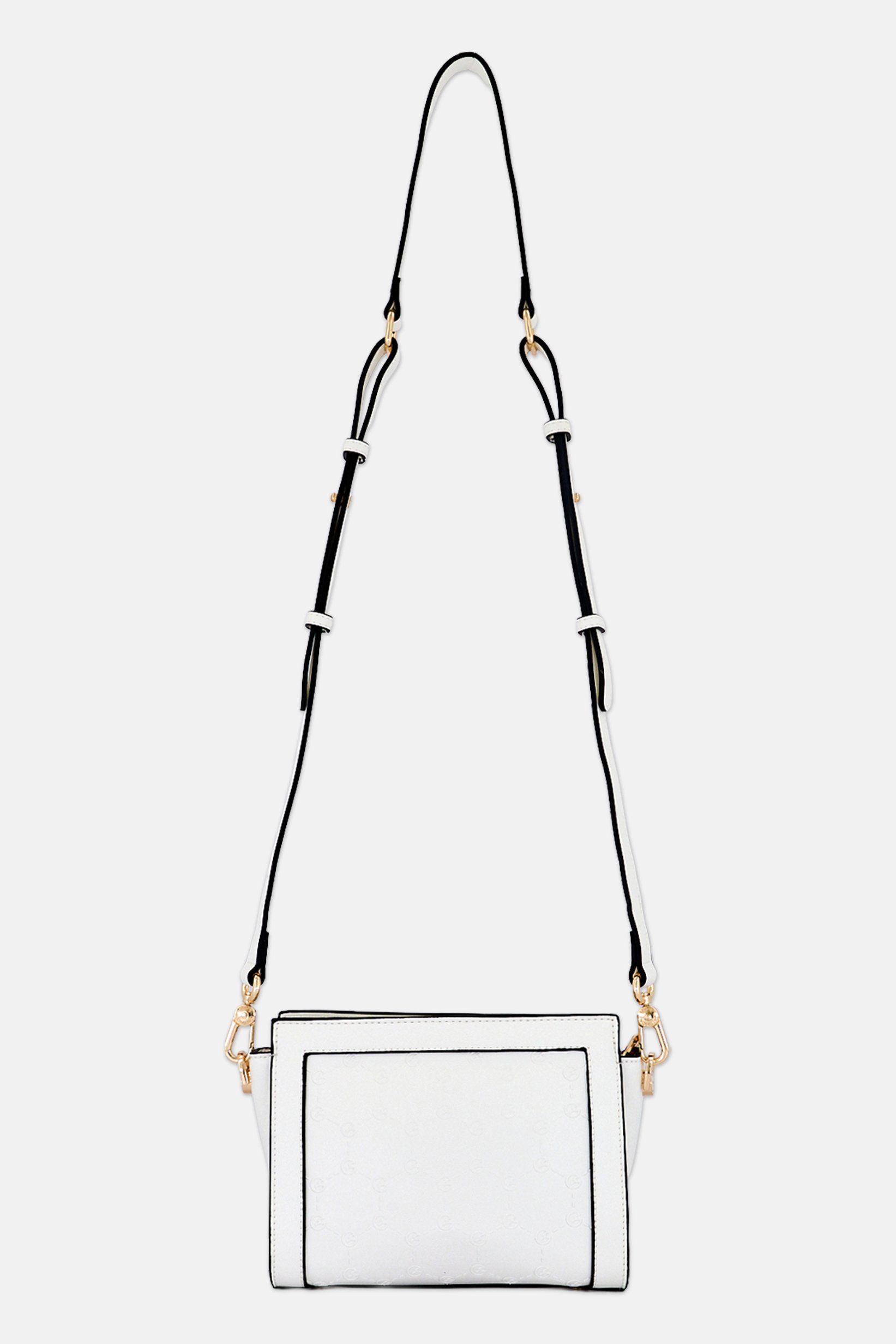 Women Brand Logo Crossbody Bag, White