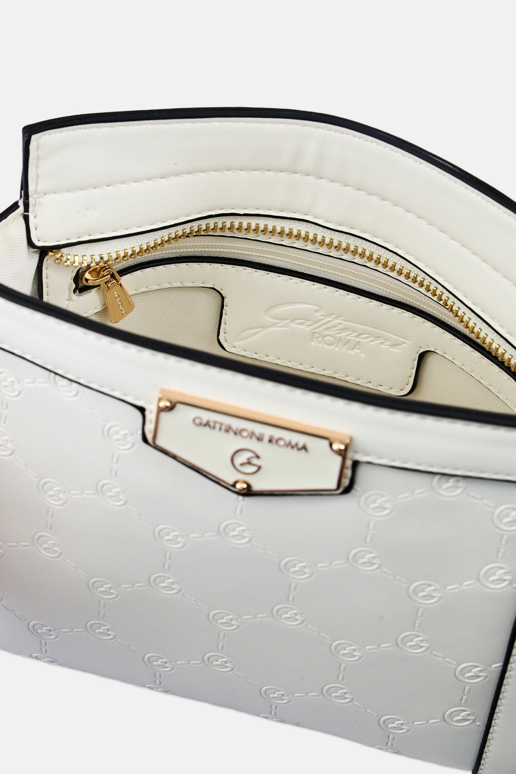 Women Brand Logo Crossbody Bag, White