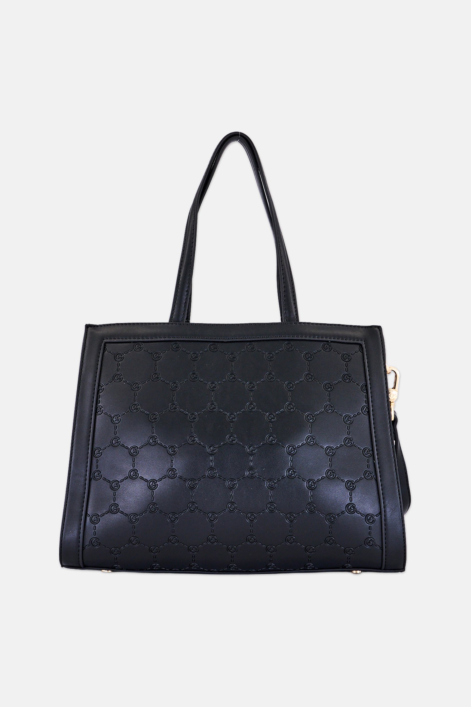 Women Brand Logo Handbag, Black