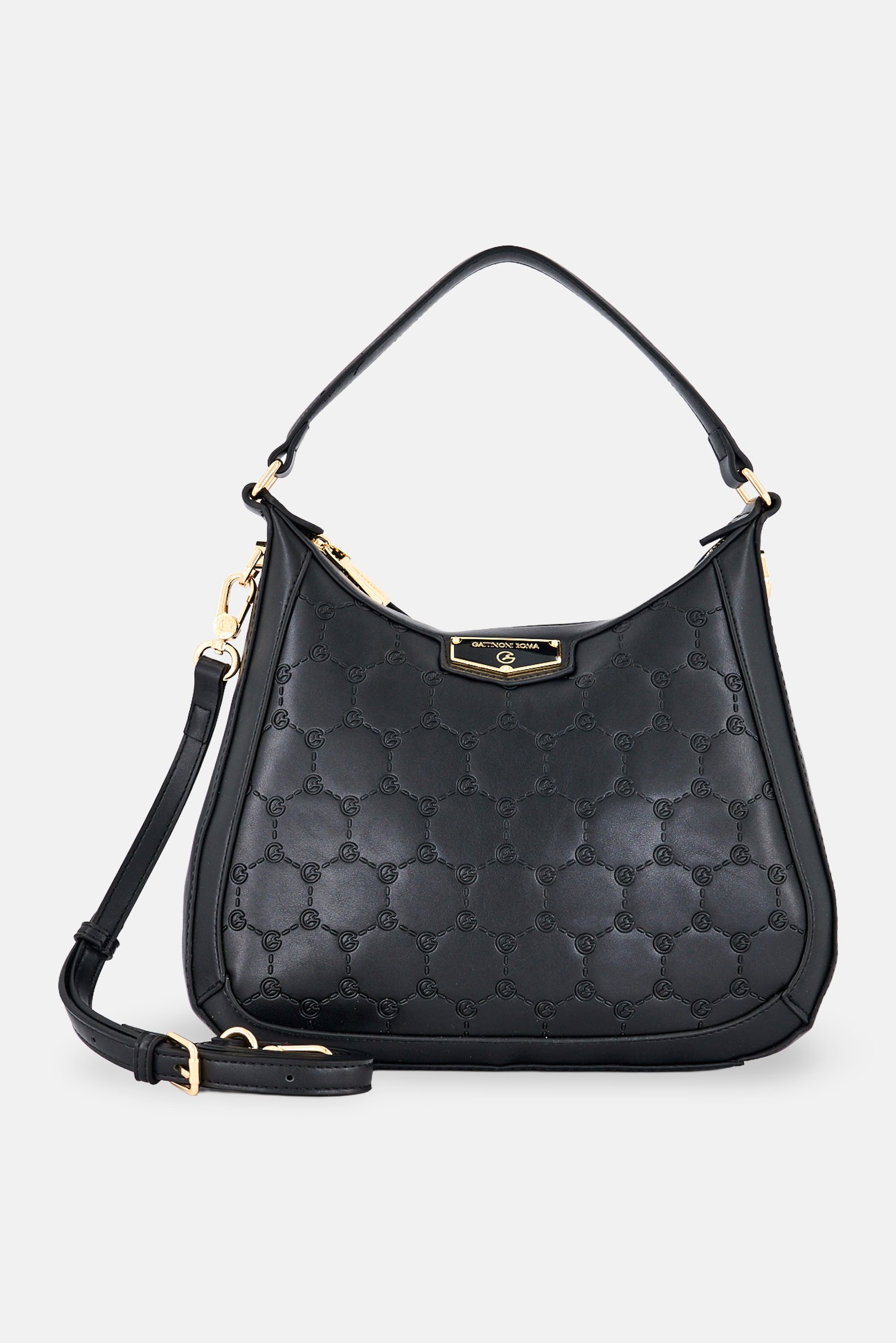 Women Brand Logo Handbag, Black