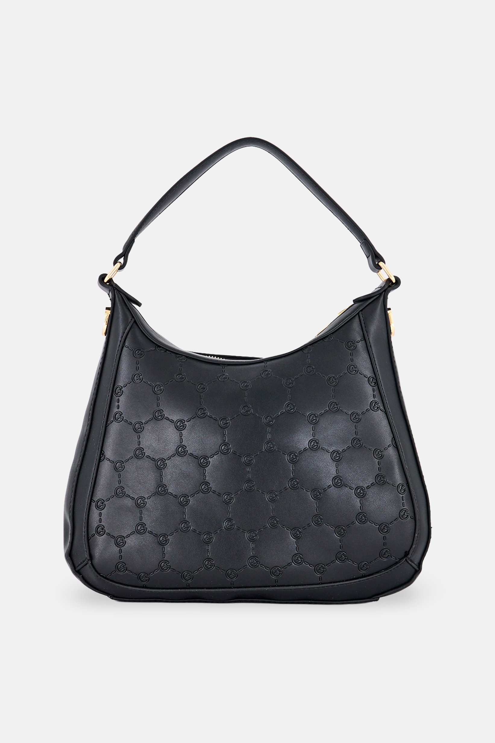 Women Brand Logo Handbag, Black