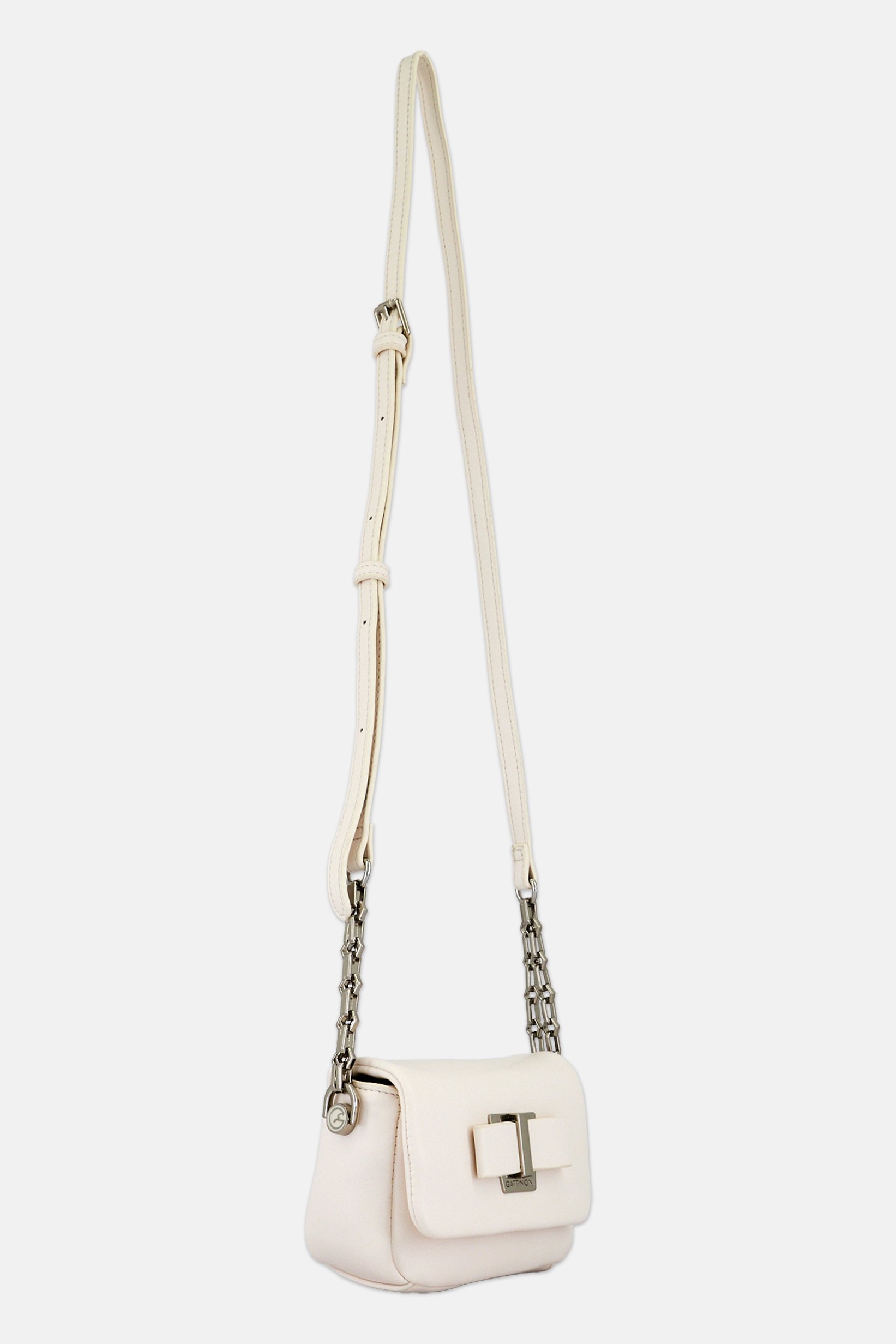 Women Brand Logo Mini Cross Body Bag, White