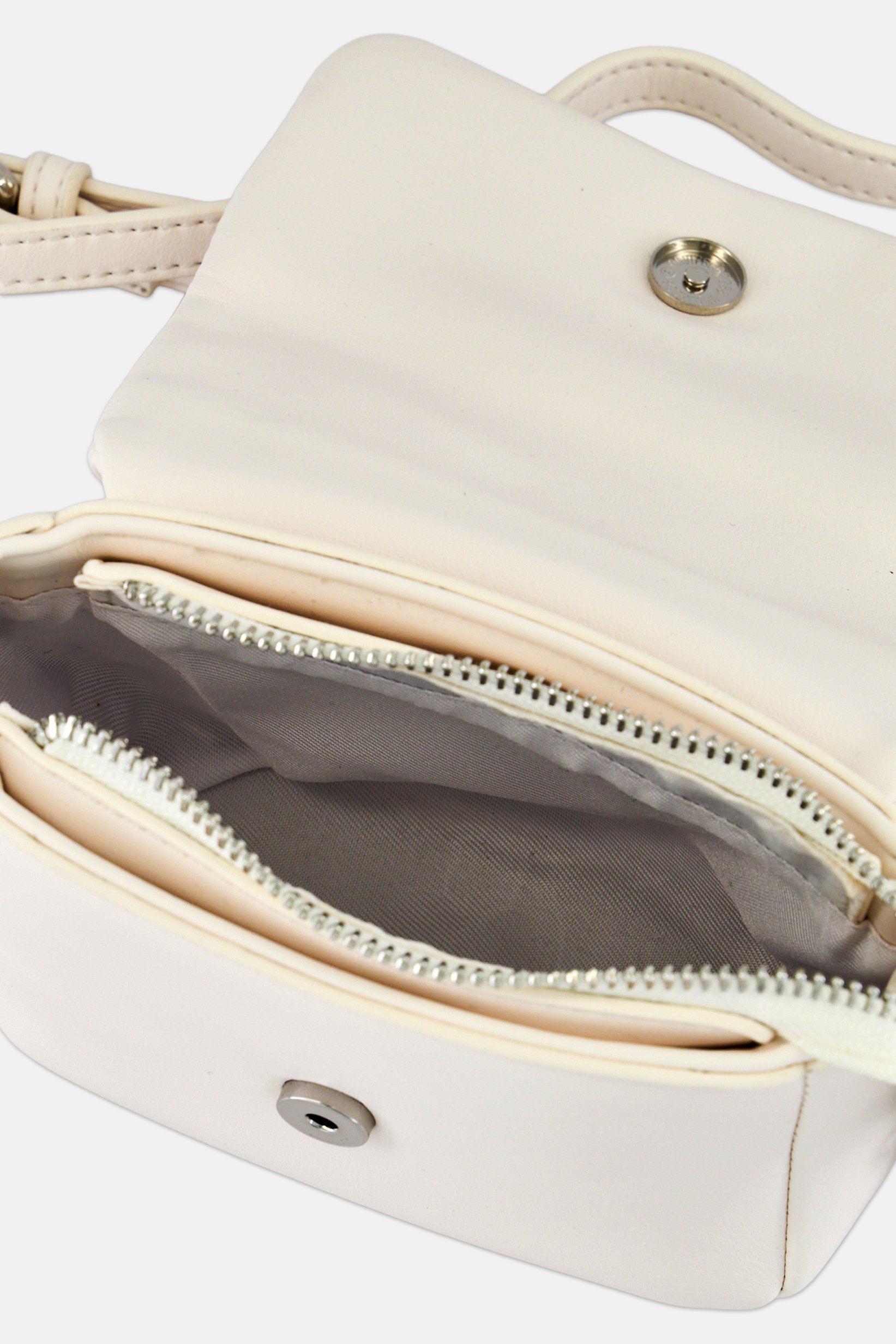 Women Brand Logo Mini Cross Body Bag, White