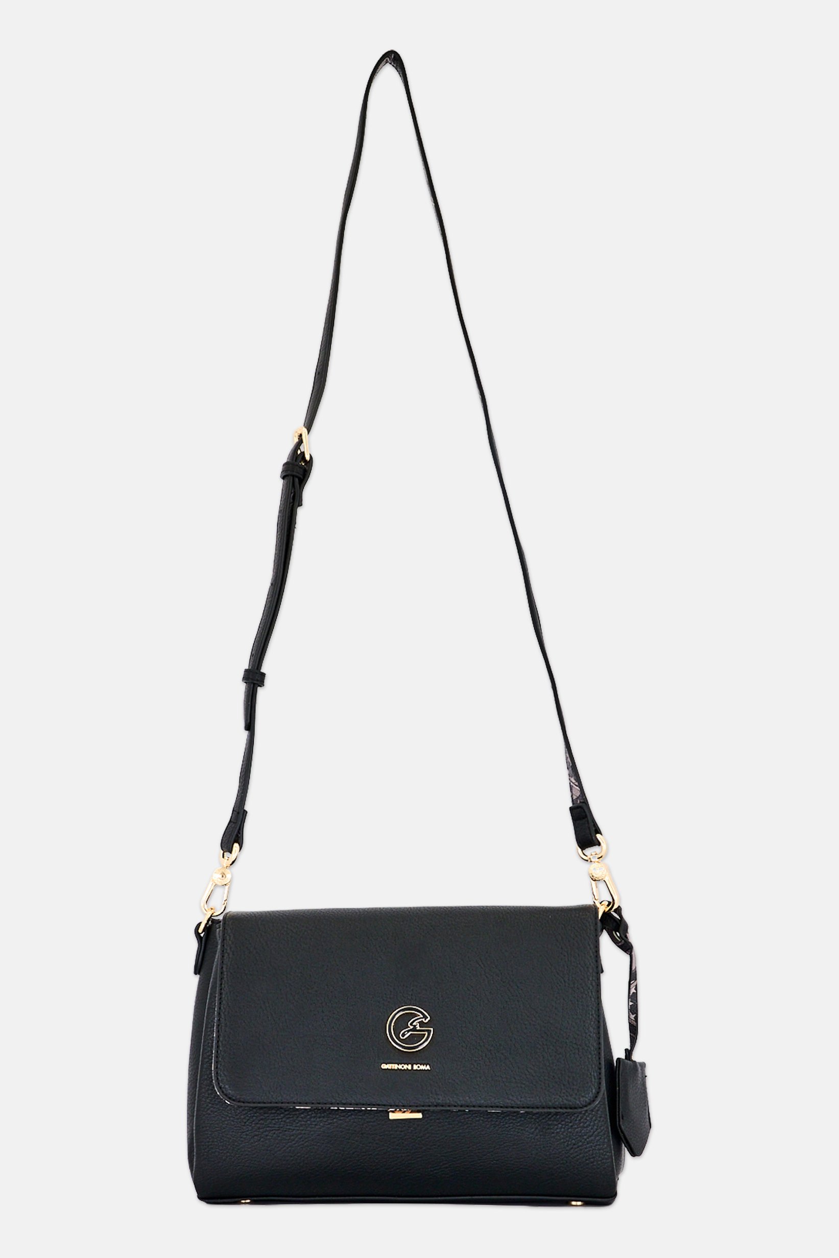 Women Brand Logo Cross Body Bag, Black