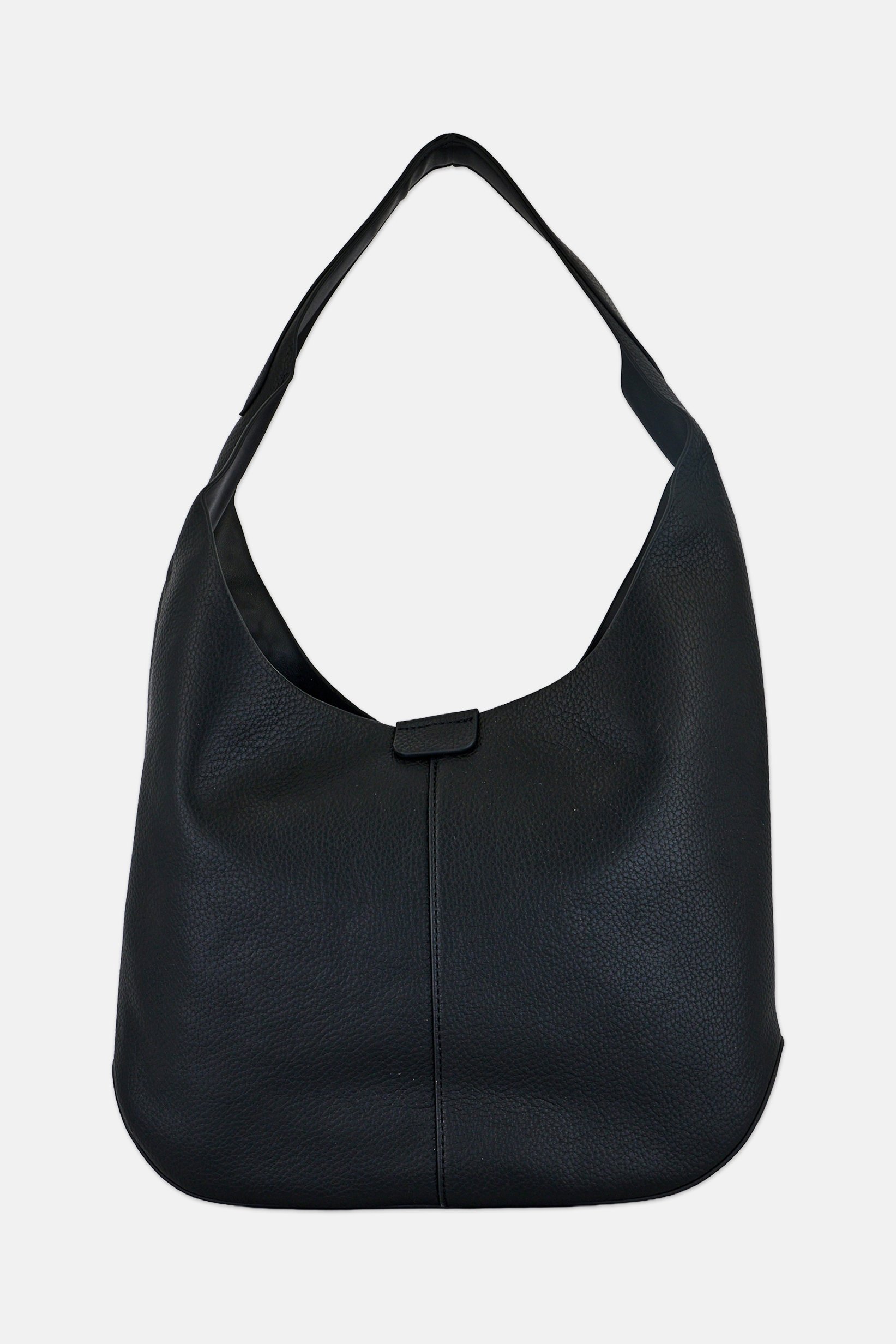 Women Brand Logo Hobo Bag, Black