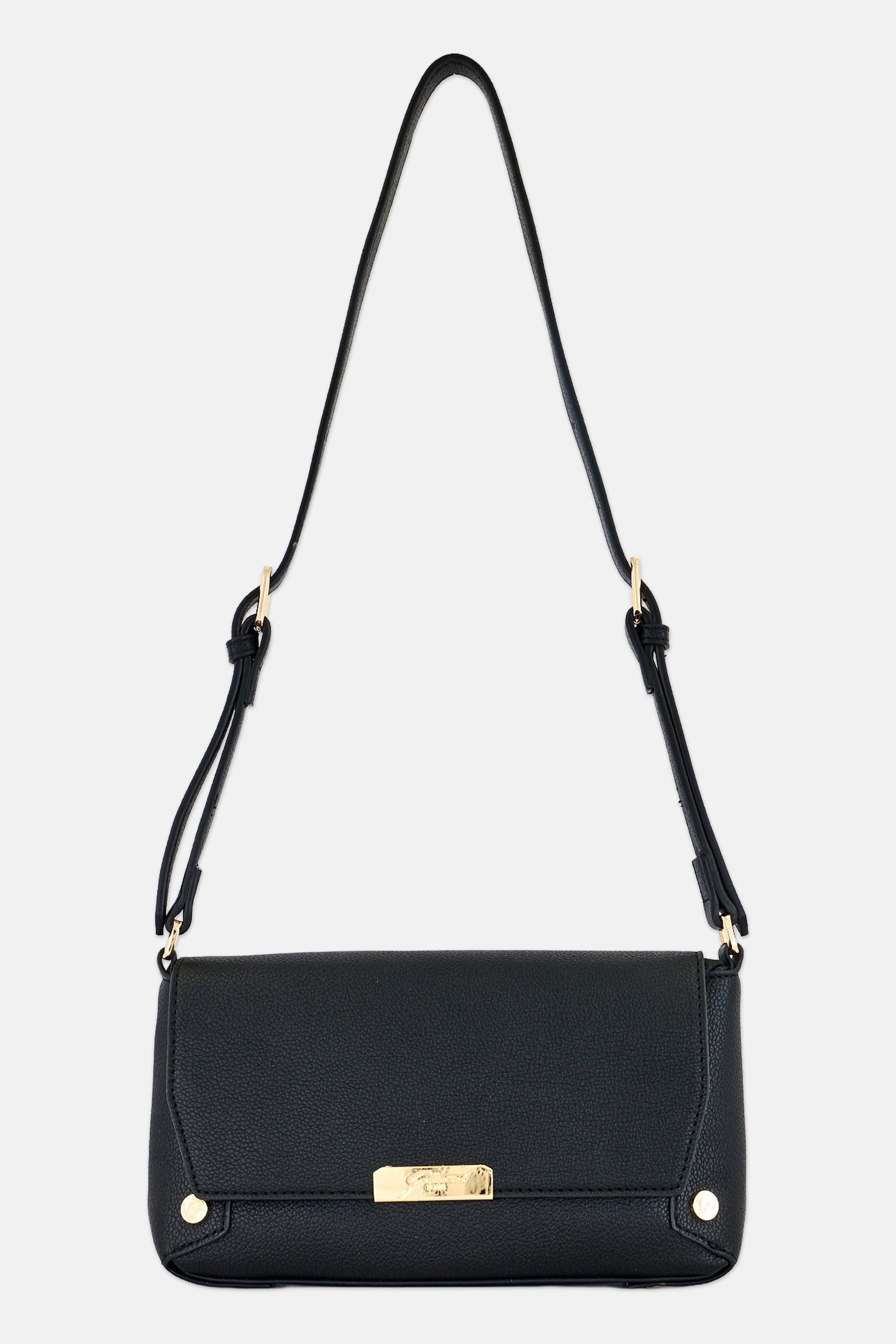Women Brand Logo Cross Body Bag, Black