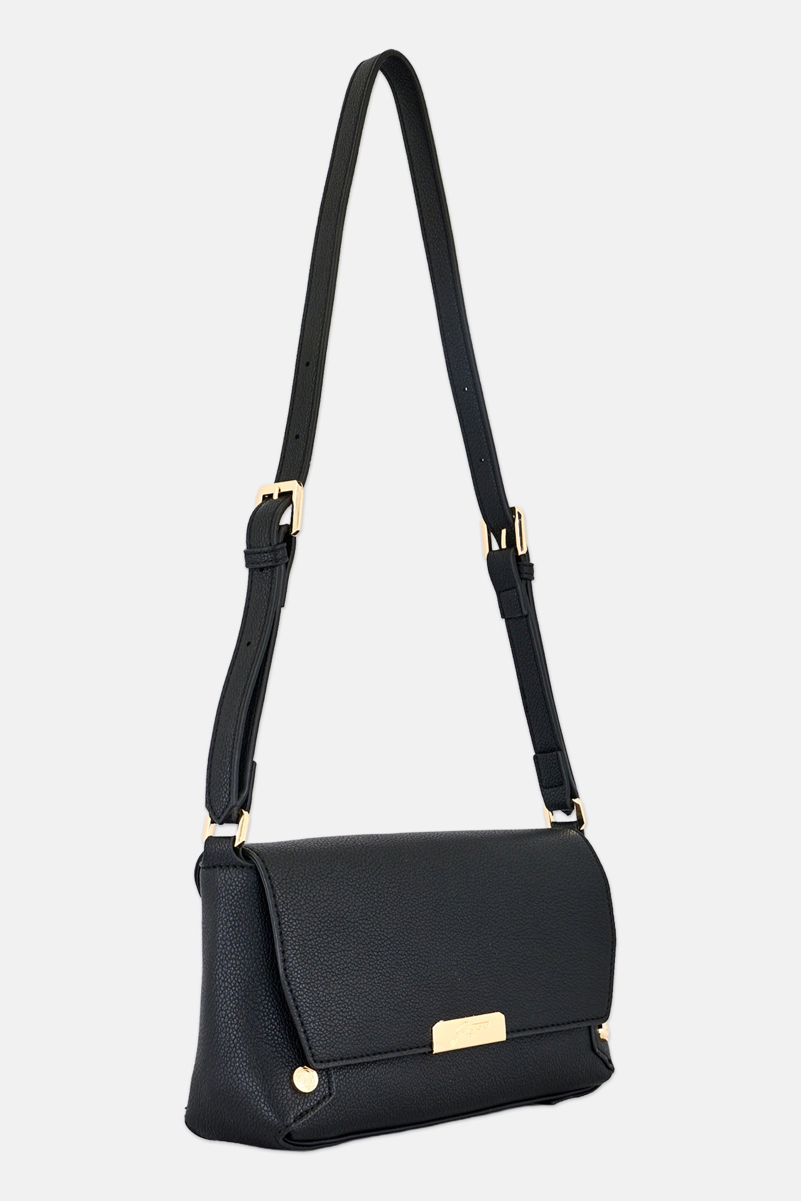 Women Brand Logo Cross Body Bag, Black