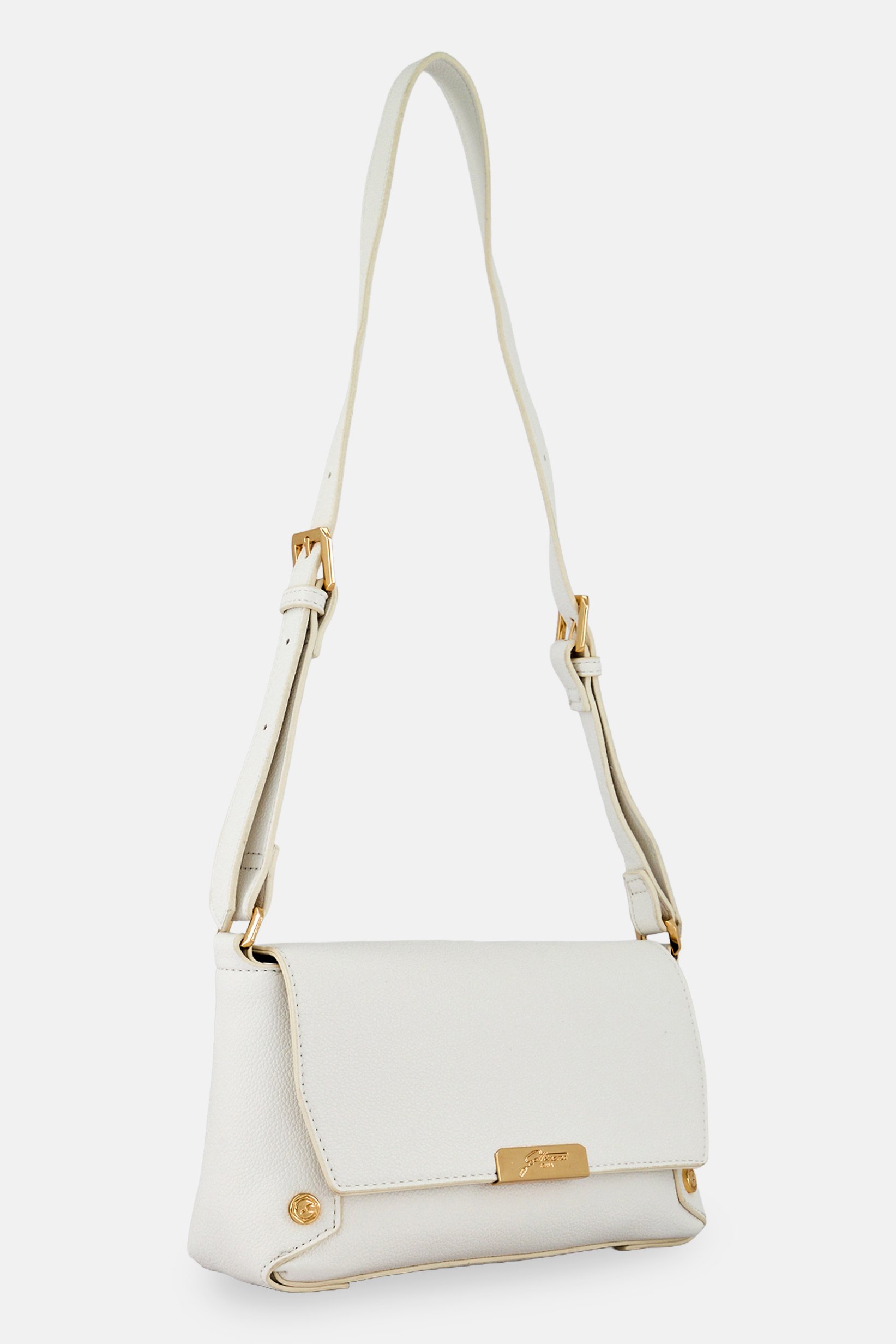 Women Brand Logo Cross Body Bag, White