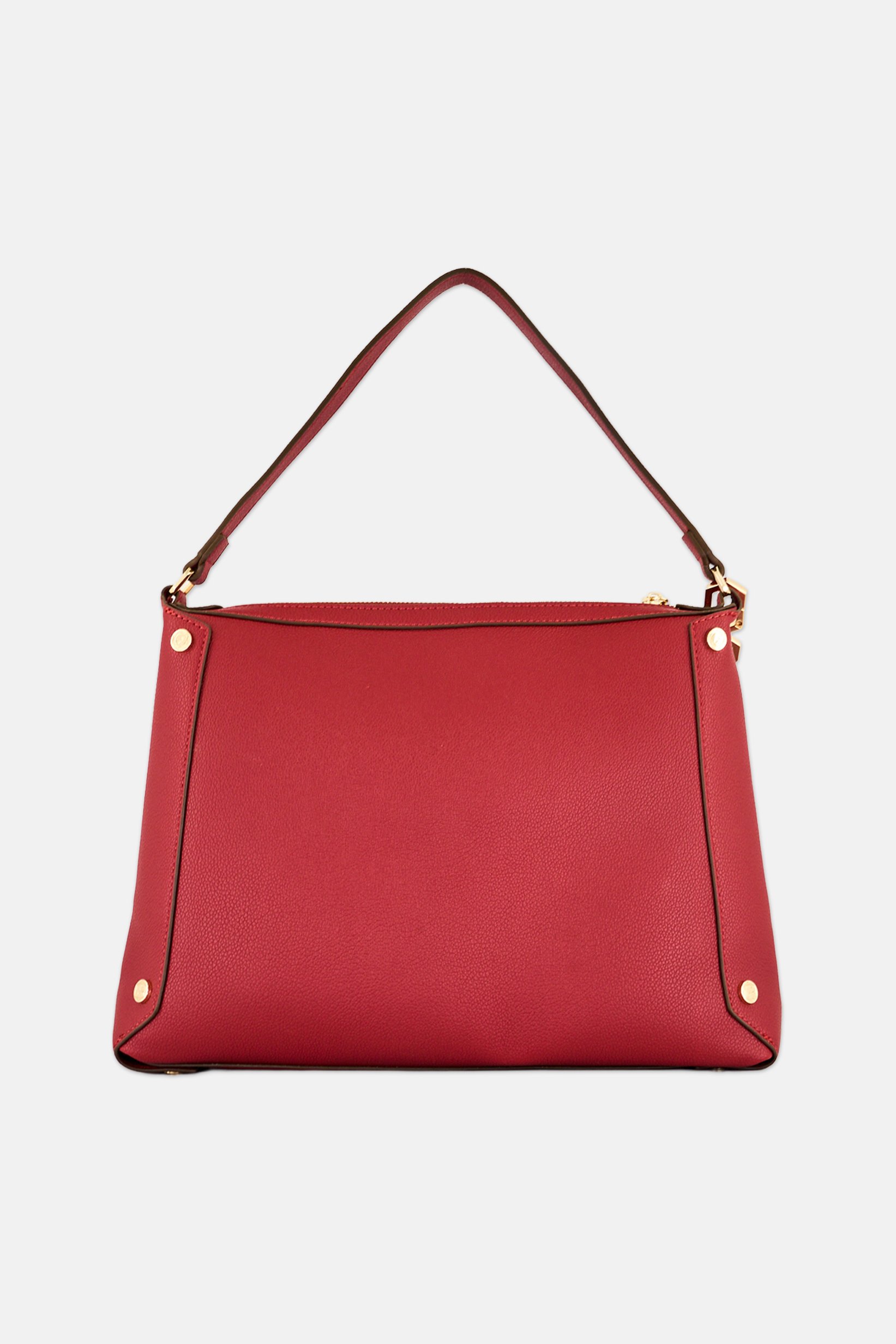 Women Brand Logo Shoulder Bag, Maroon