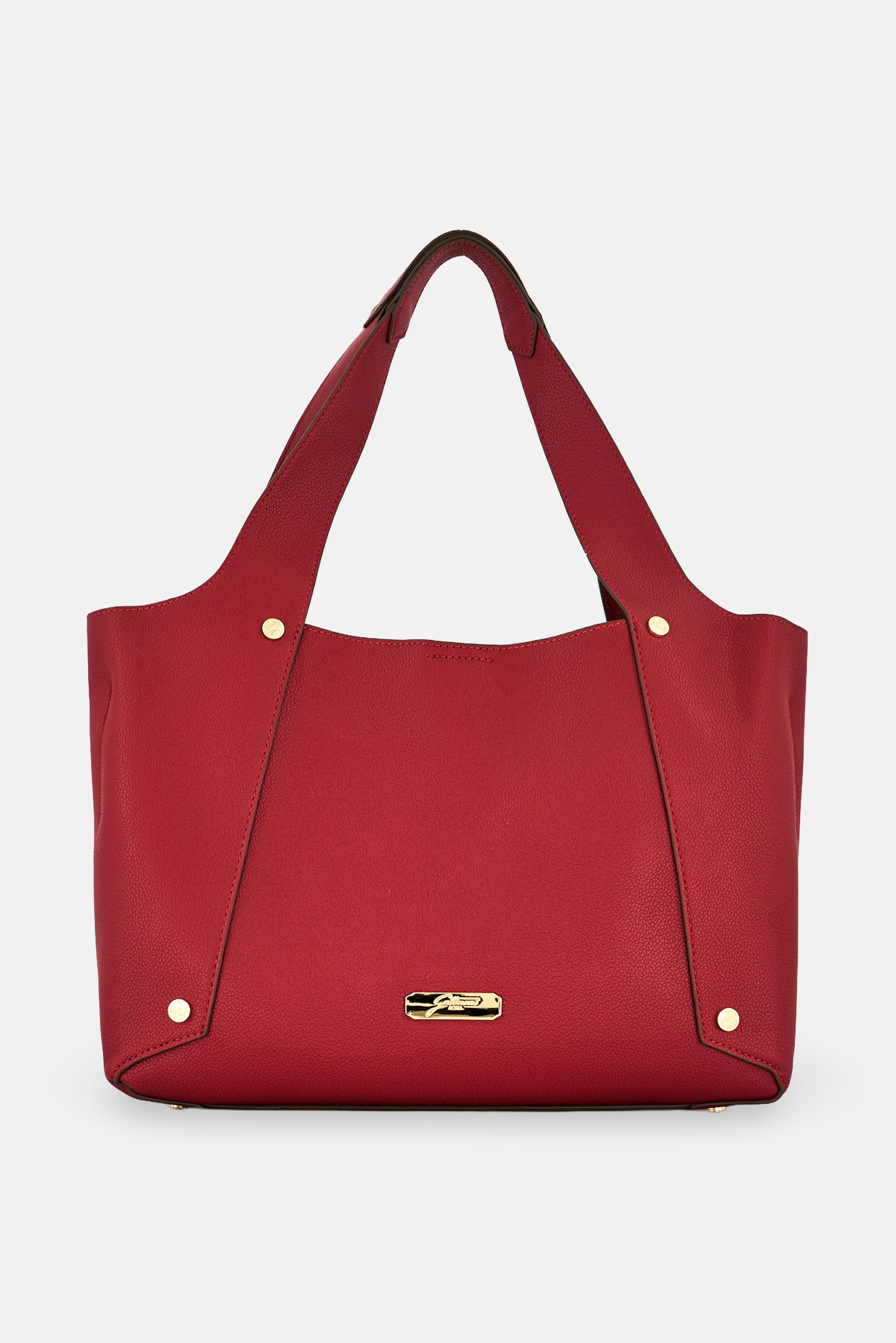 Women Brand Logo Tote Bag, Dark Burgundy