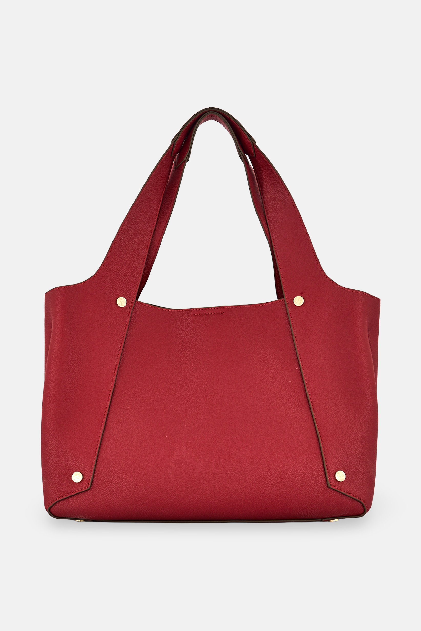 Women Brand Logo Tote Bag, Dark Burgundy