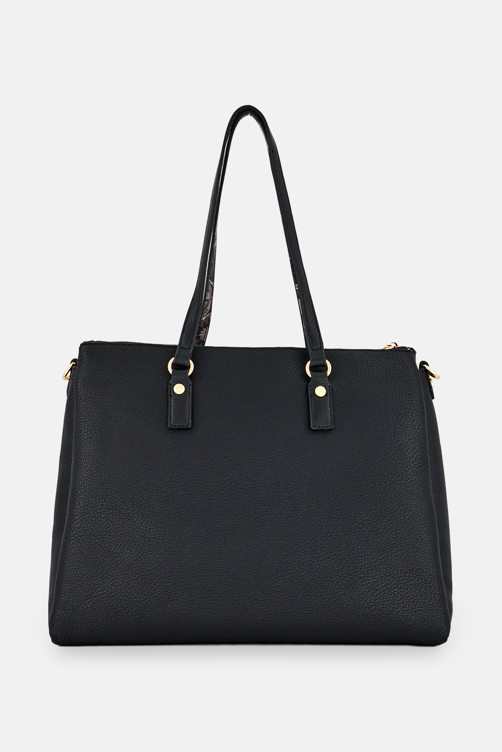 Women Brand Logo Tote Bag, Black
