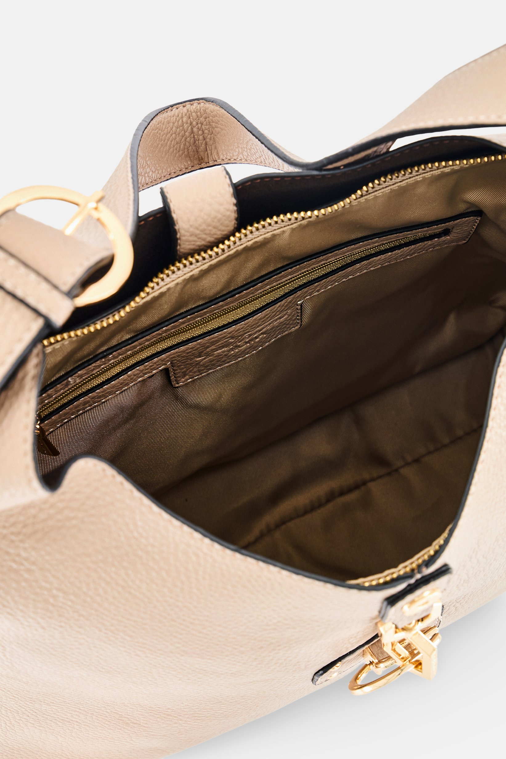 Women Brand Logo Tote Bag, Taupe
