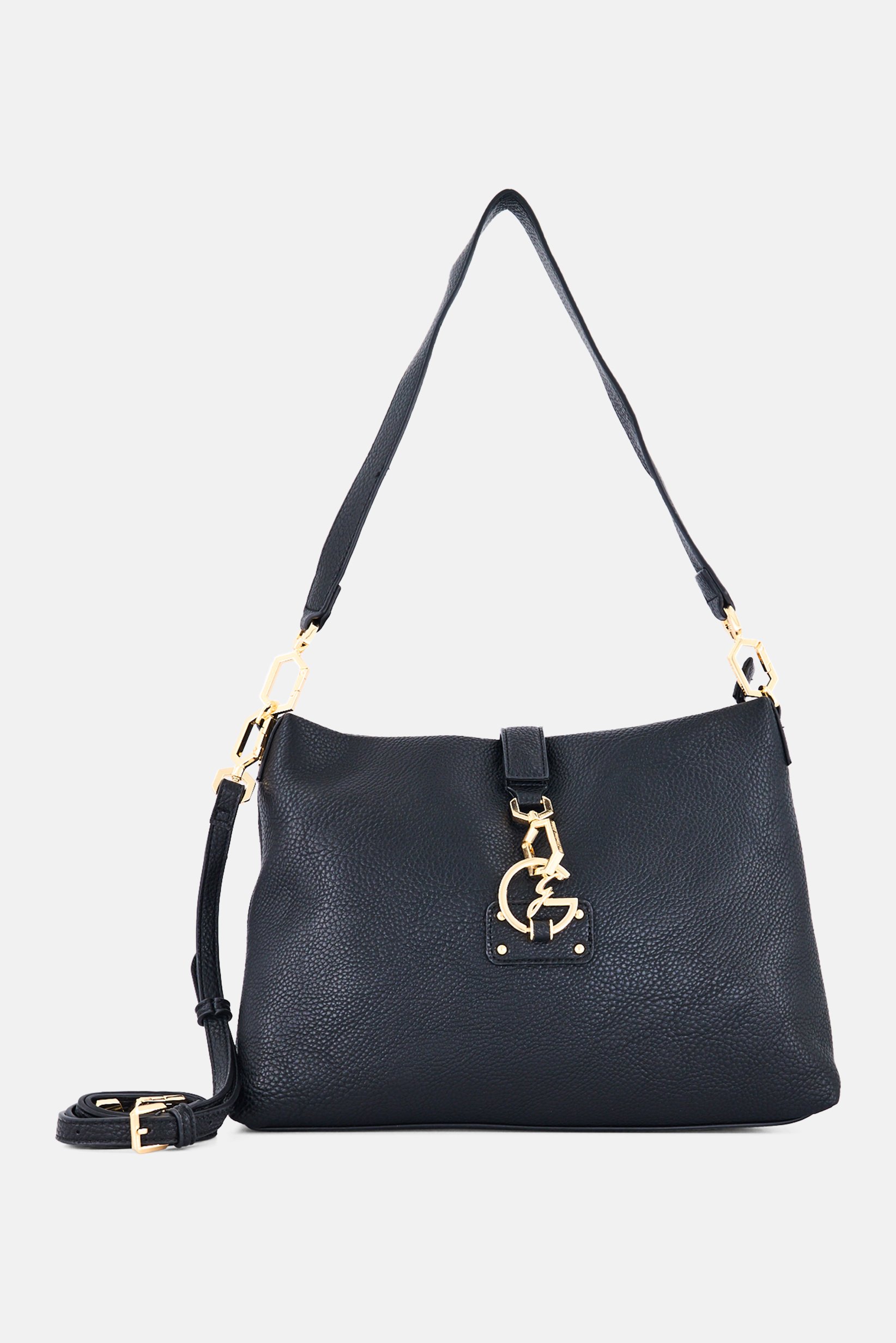 Women Brand Logo Cross Body Bag, Black