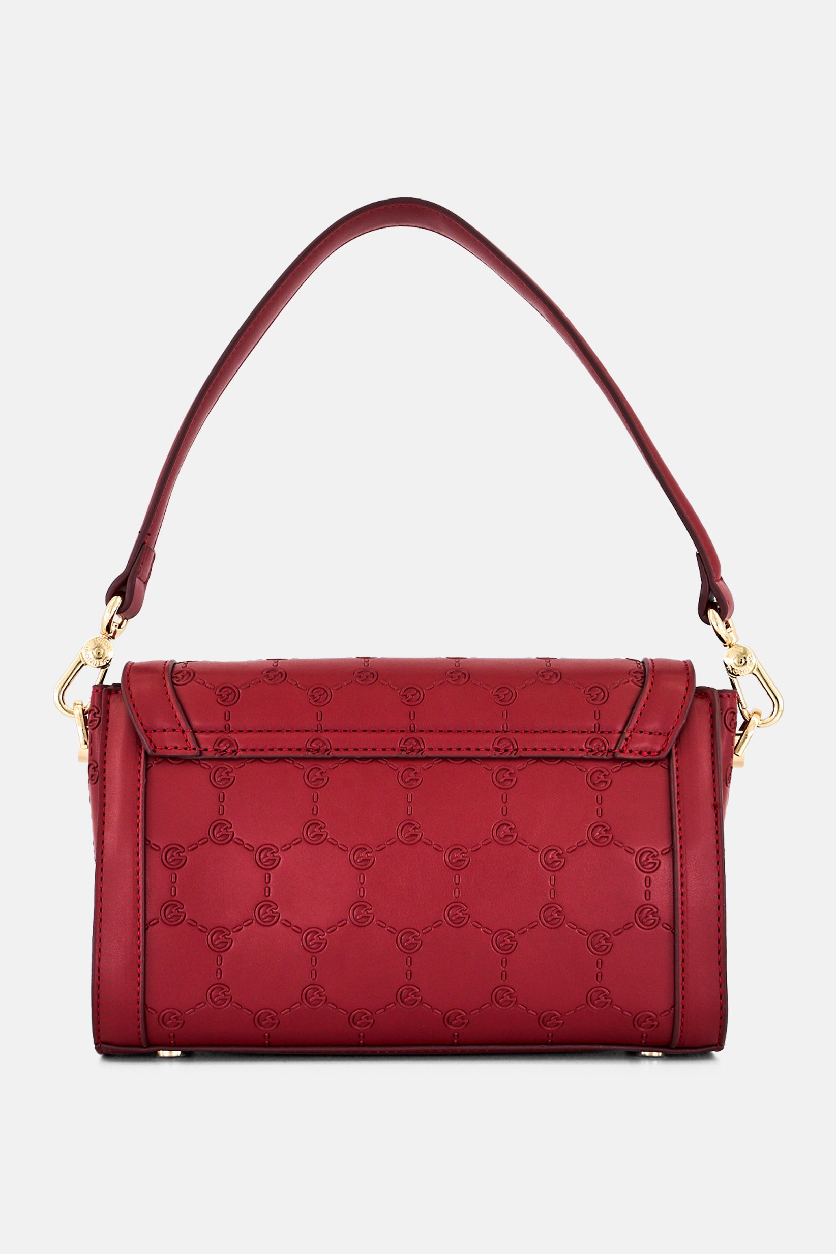 Women Brand Logo Cross Body Bag, Dark Red