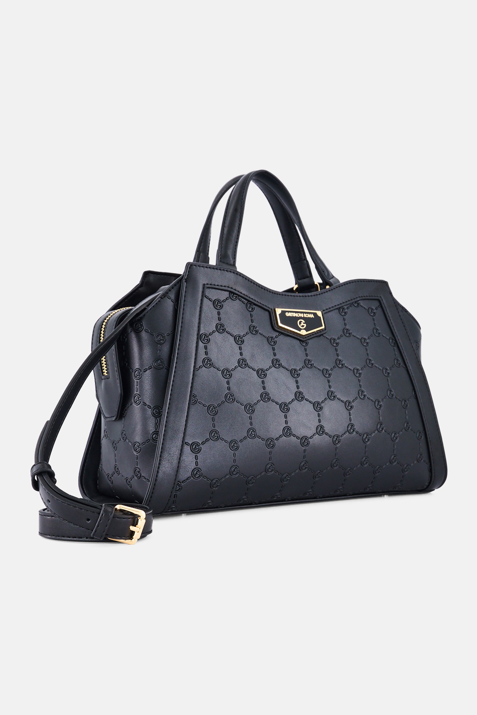 Women Brand Logo Cross Body Bag, Black
