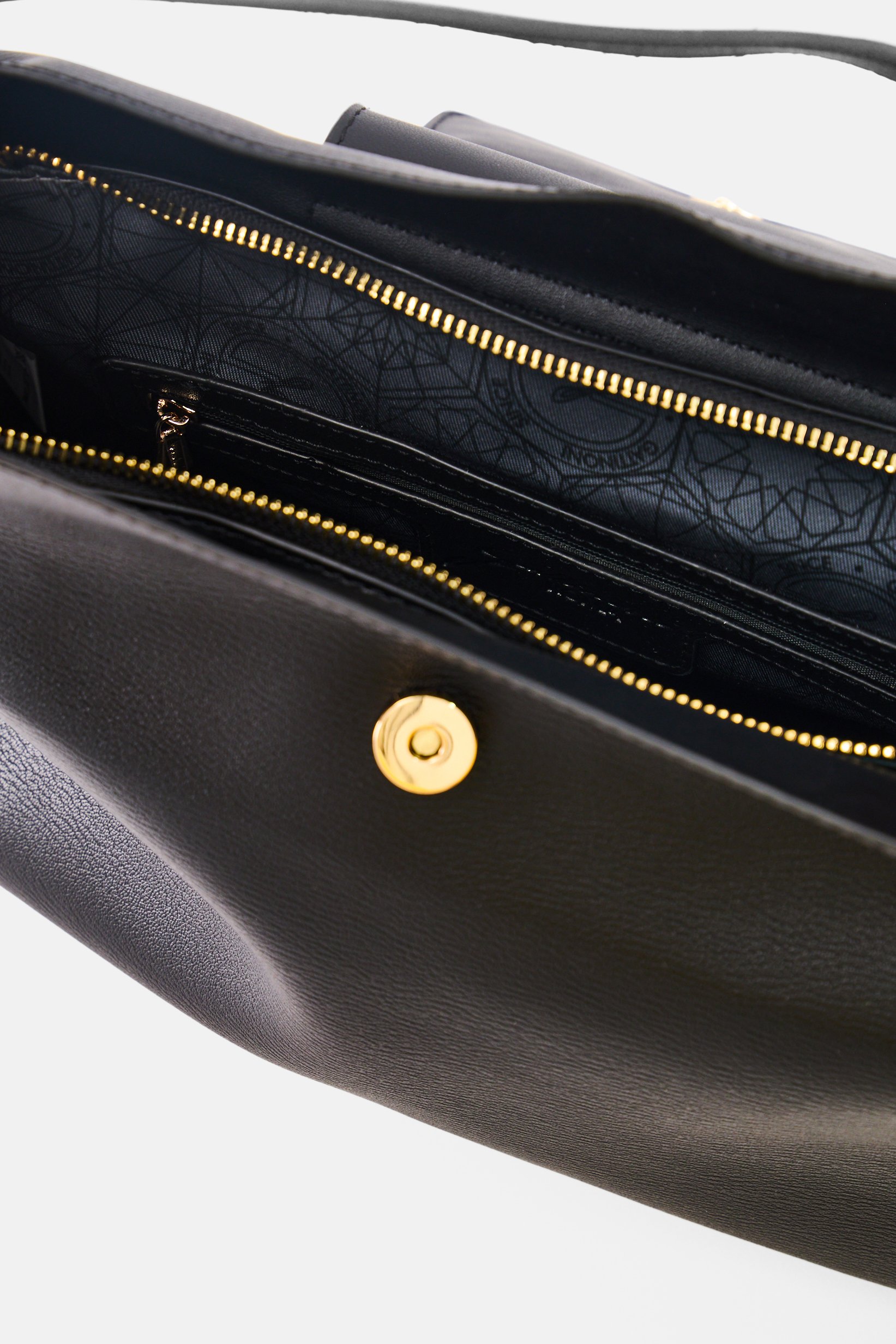 Women Brand Logo Handbag, Black