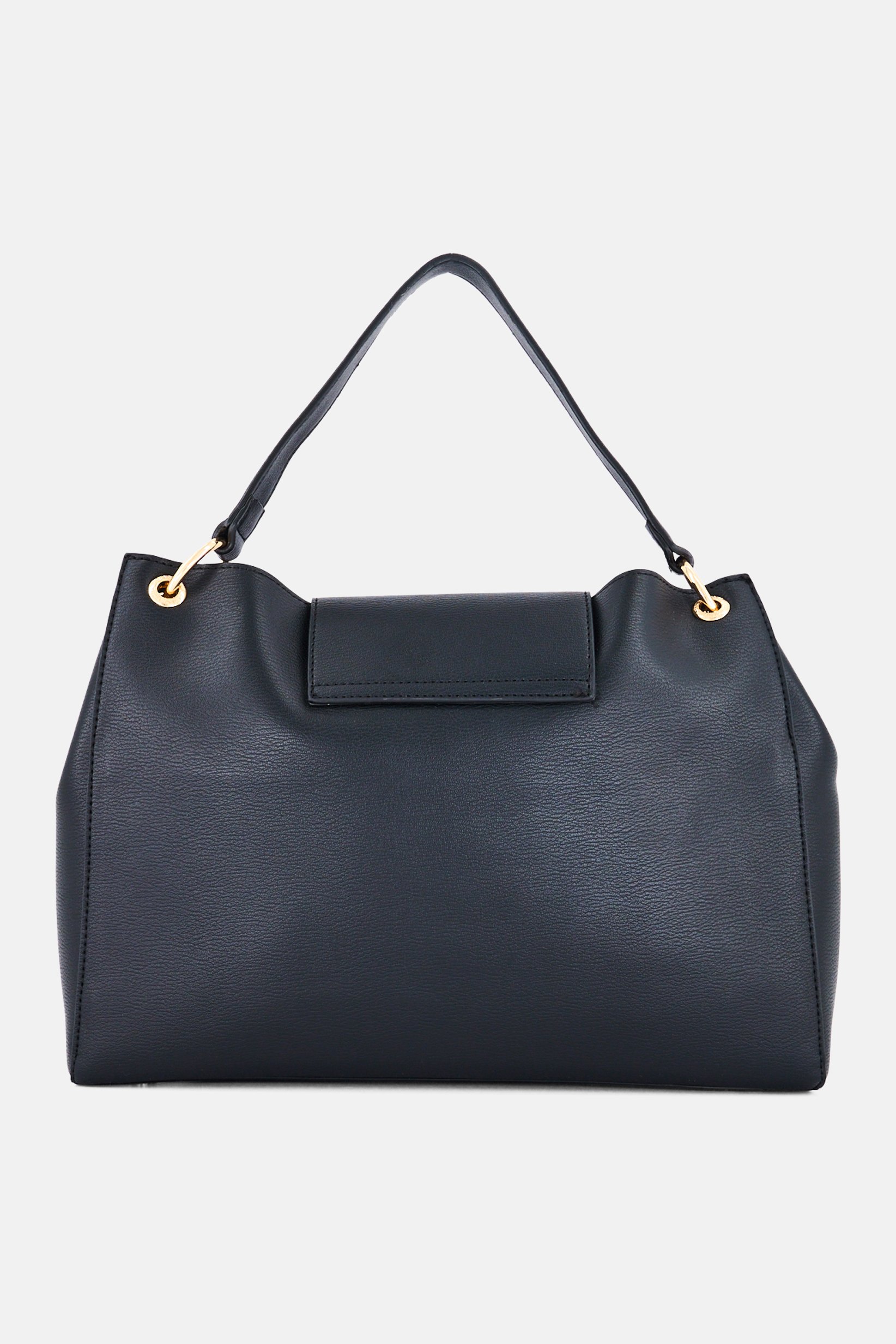 Women Brand Logo Handbag, Black