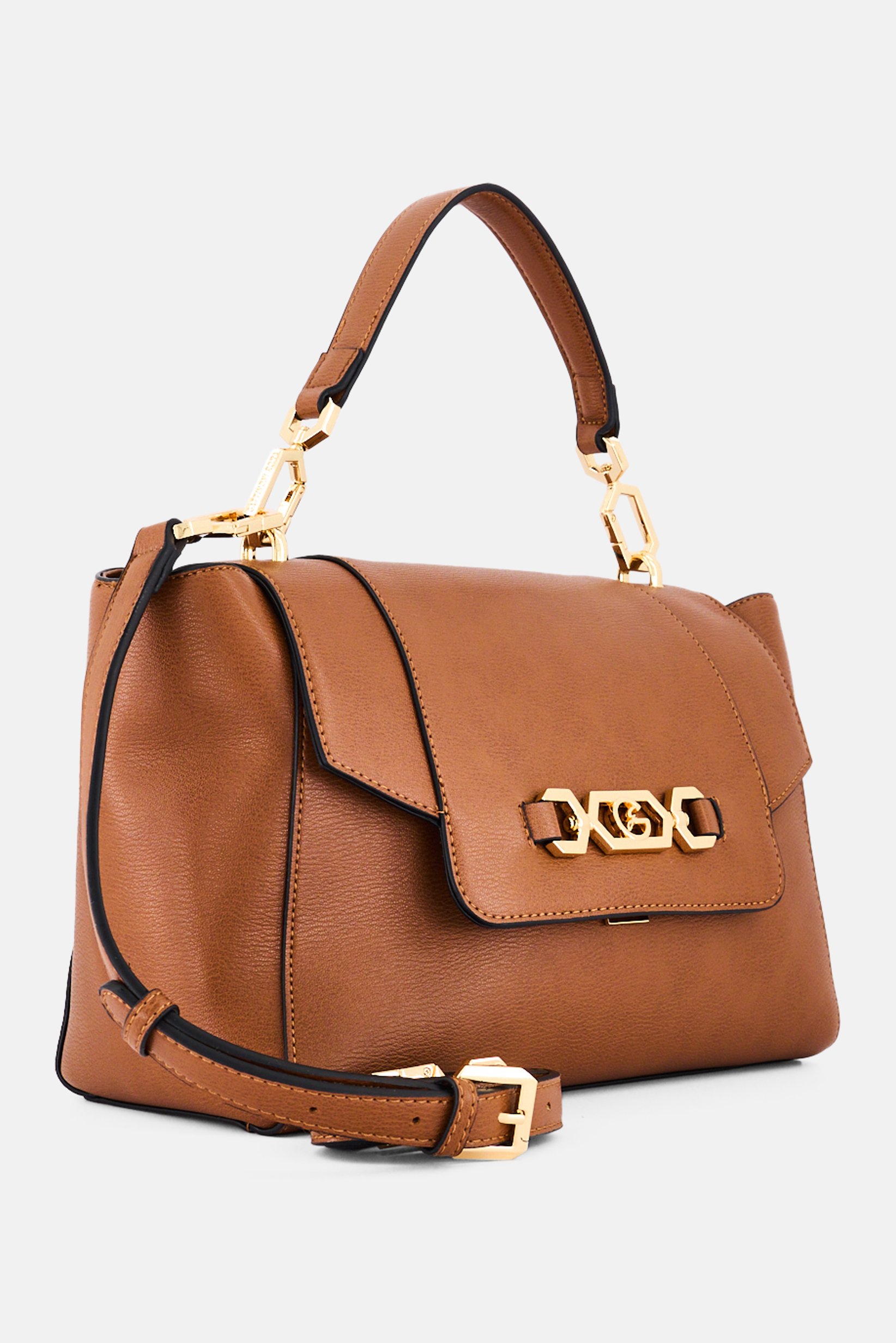 Women Brand Logo Handbag, Brown