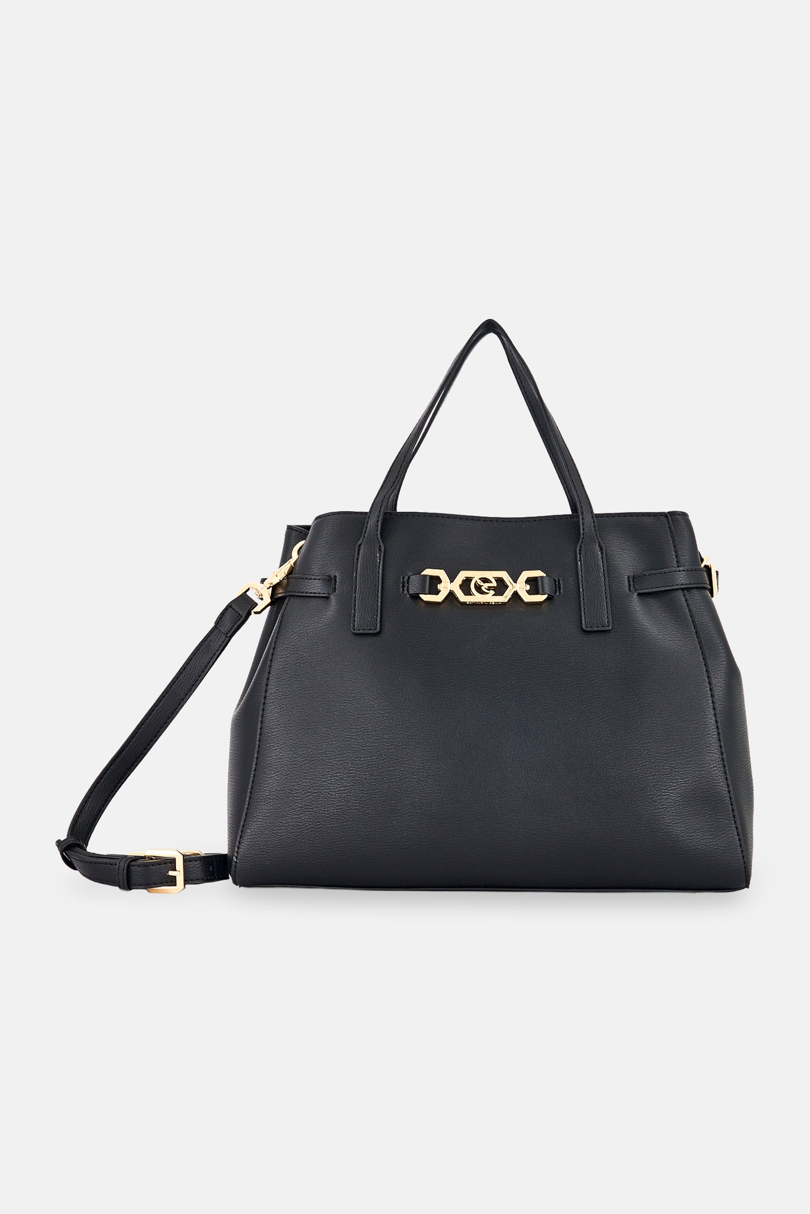 Women Brand Logo Tote Bag, Black