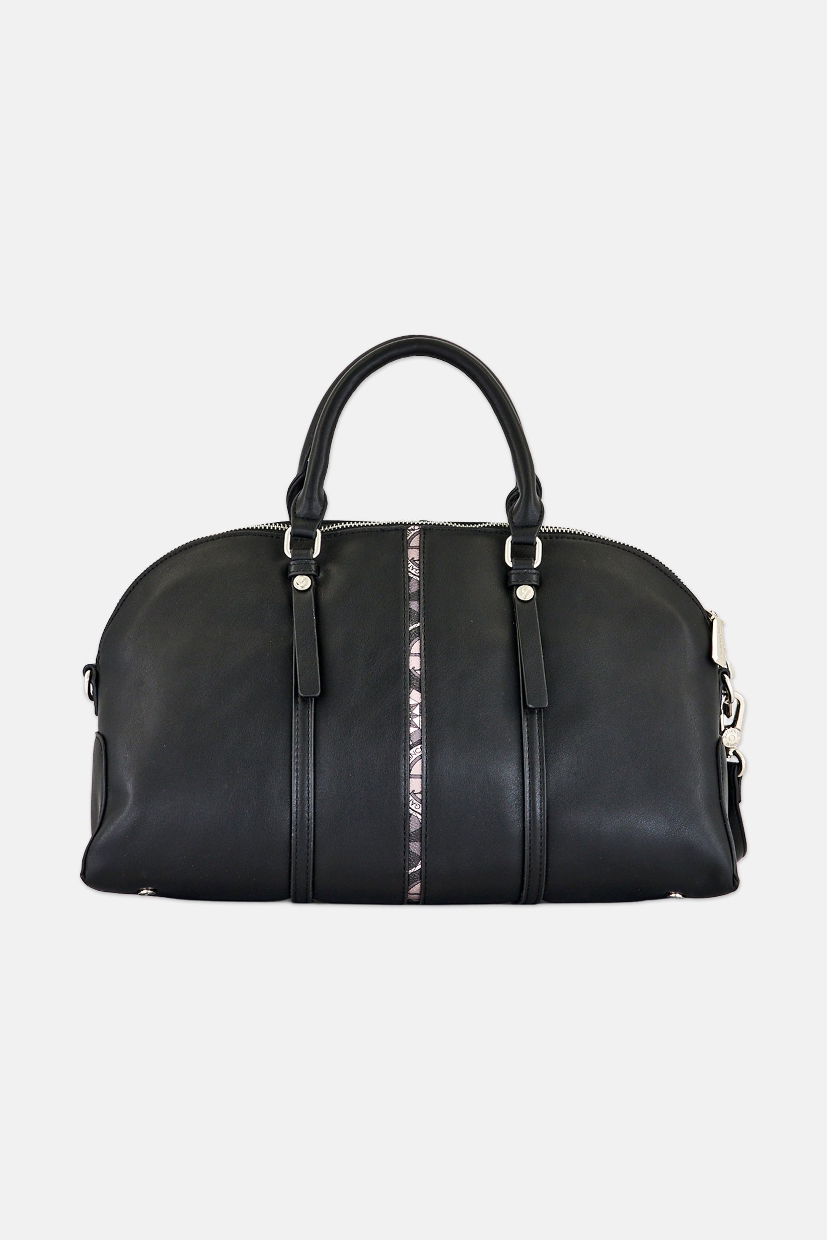 Women Brand Logo Handbag, Black