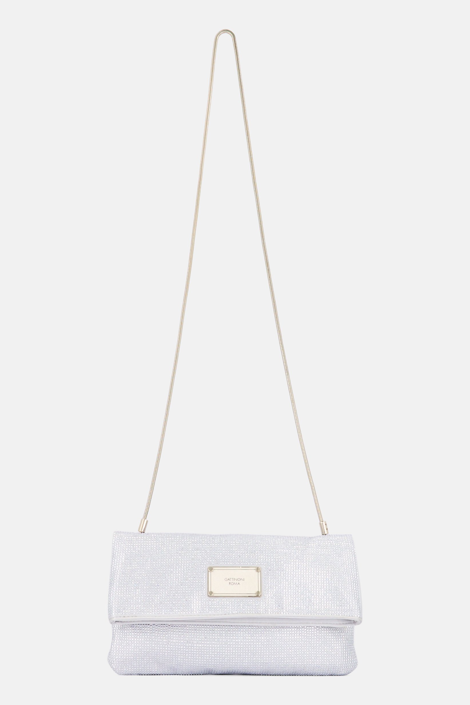Women Rhine Stone Cross Body Bag, Silver