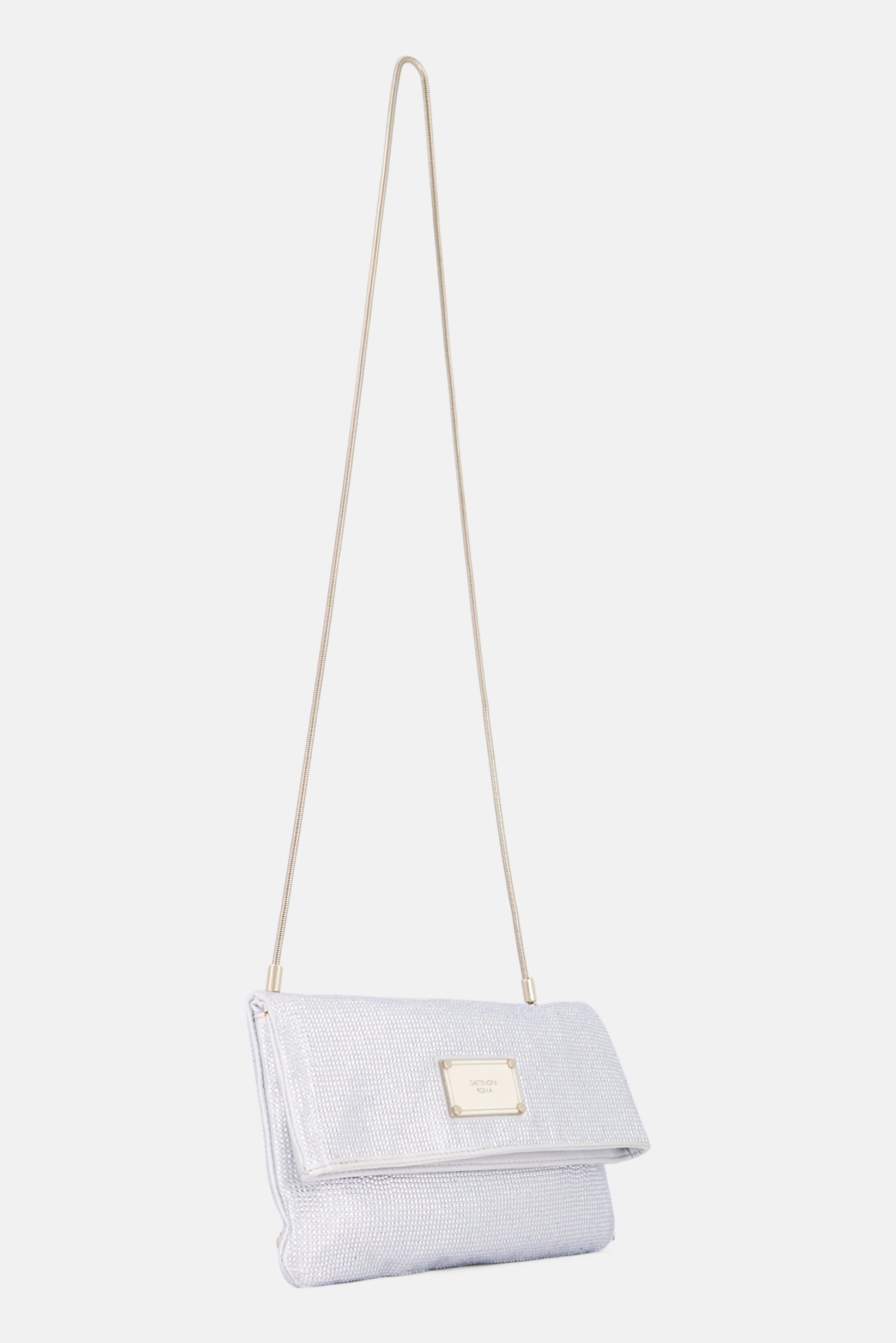 Women Rhine Stone Cross Body Bag, Silver