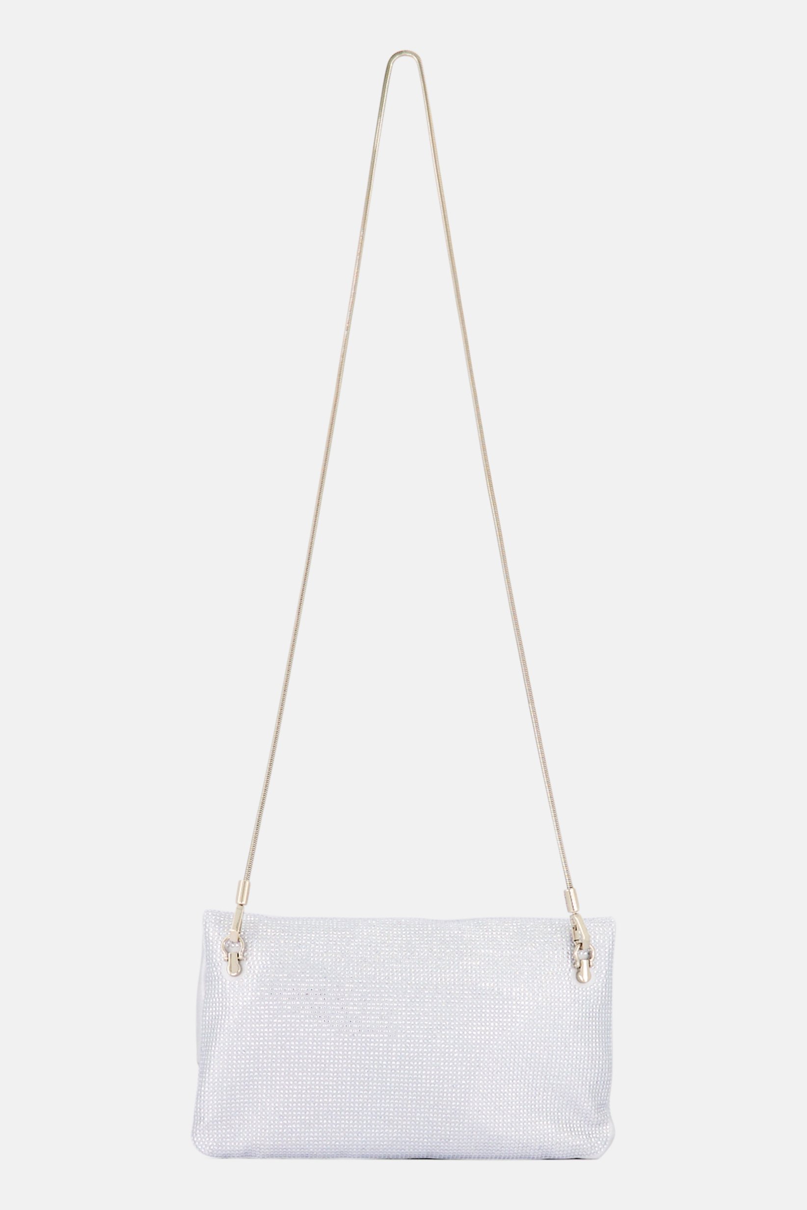 Women Rhine Stone Cross Body Bag, Silver