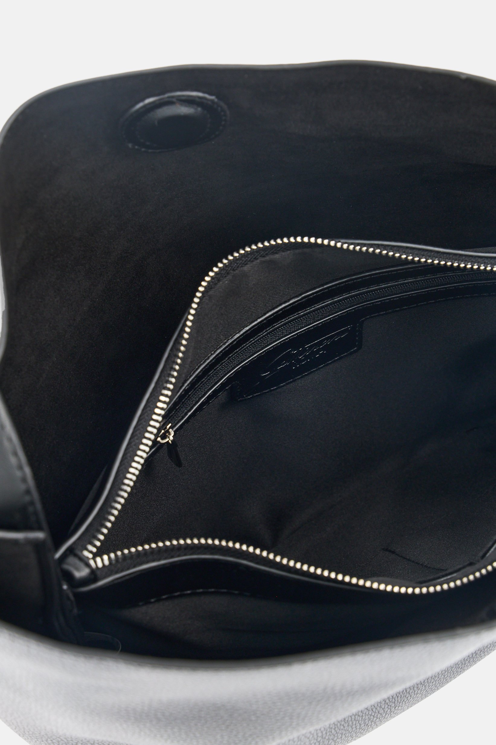 Women Brand Logo Shoulder Bag, Black