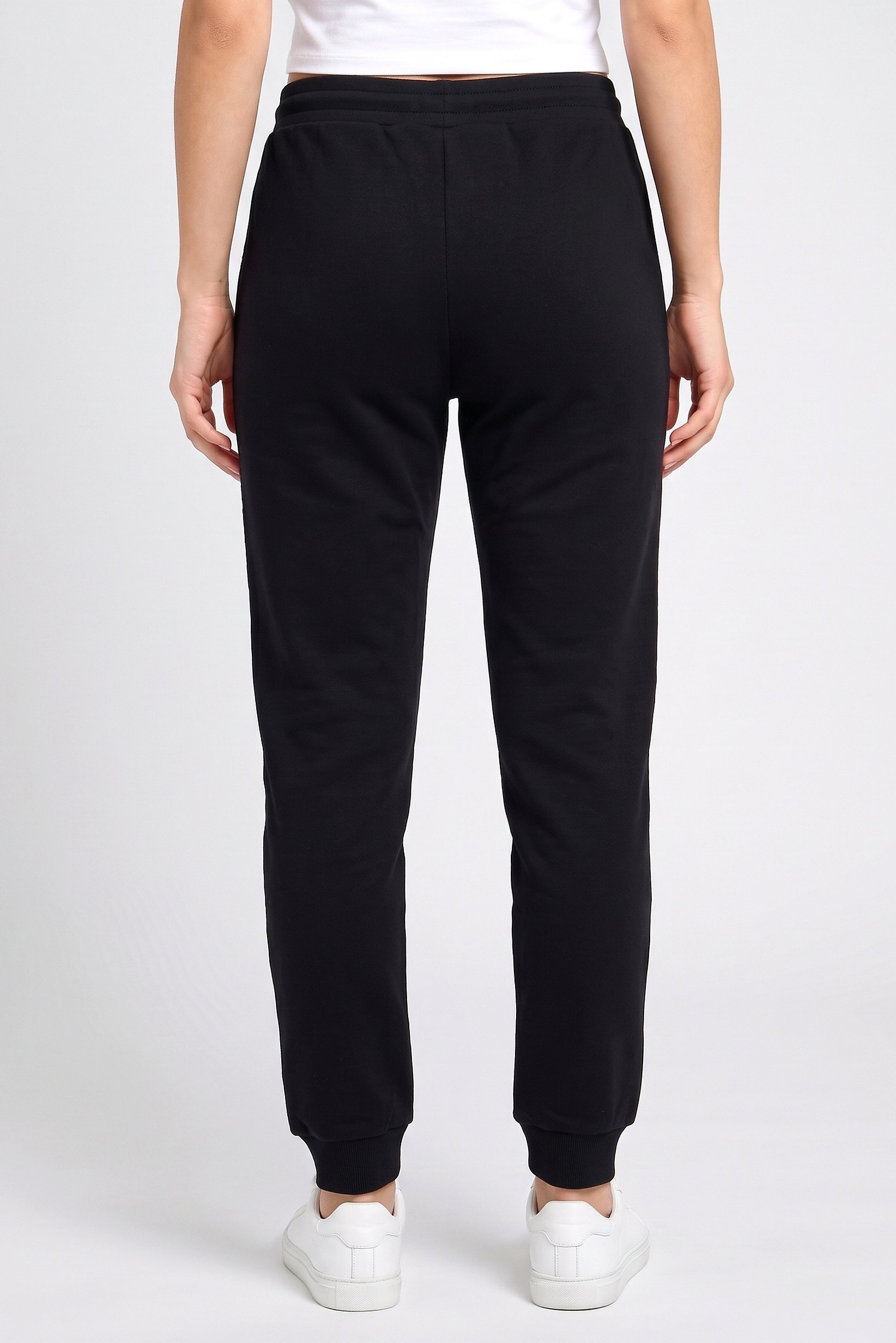 AX Armani Exchange Women Regular Fit Embroidered Logo Jogger Pants, Black