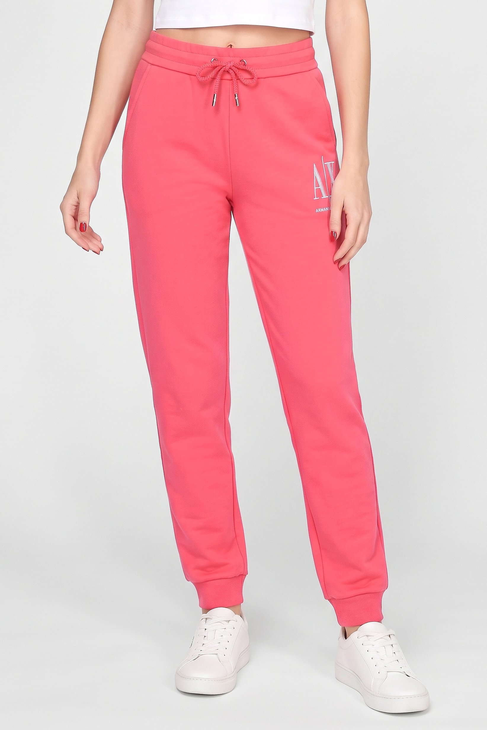 Women Regular Fit Brand Logo Jogger Pants, Pink