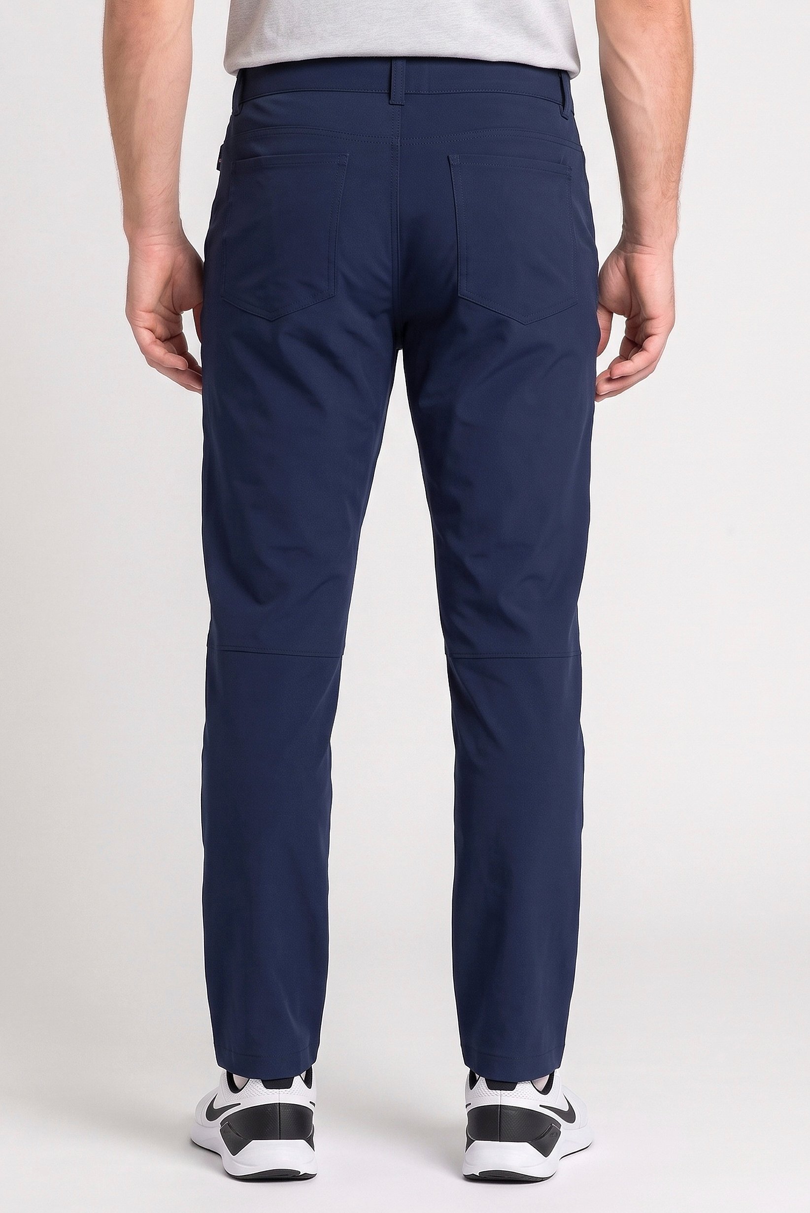 Men Regular Fit Solid Outdoor Track Pants, Navy