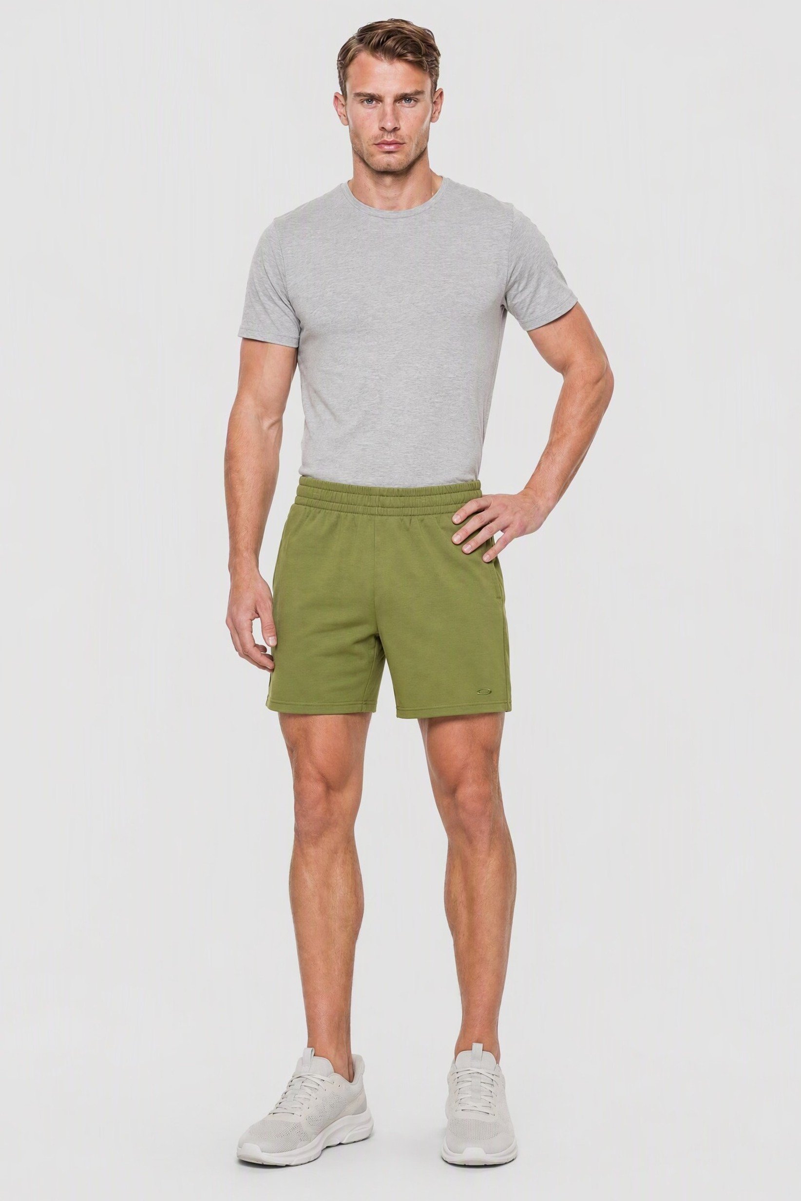 Men Regular Fit Training Shorts, Dark Olive