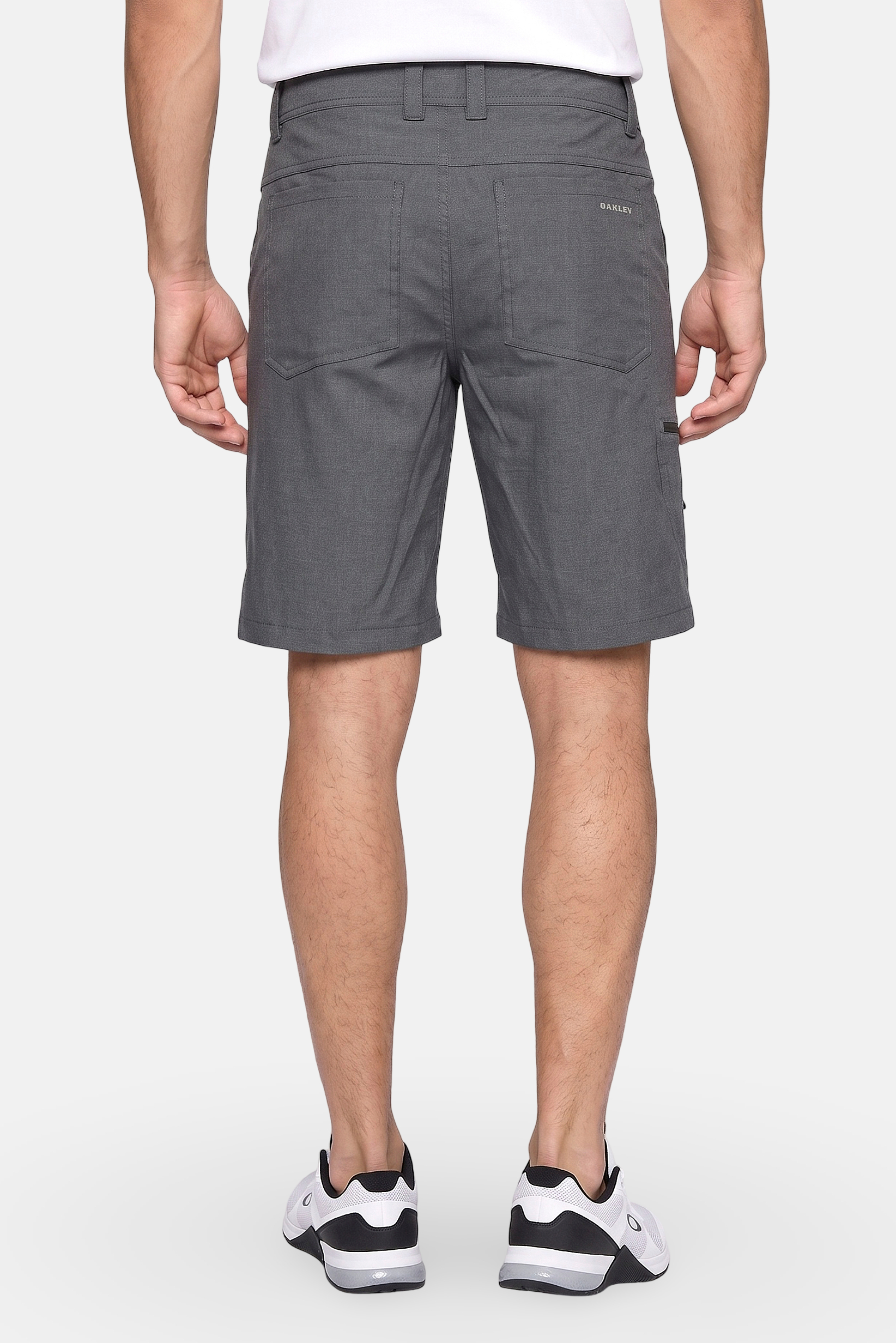Men Regular Fit Outdoor Shorts, Steel Grey
