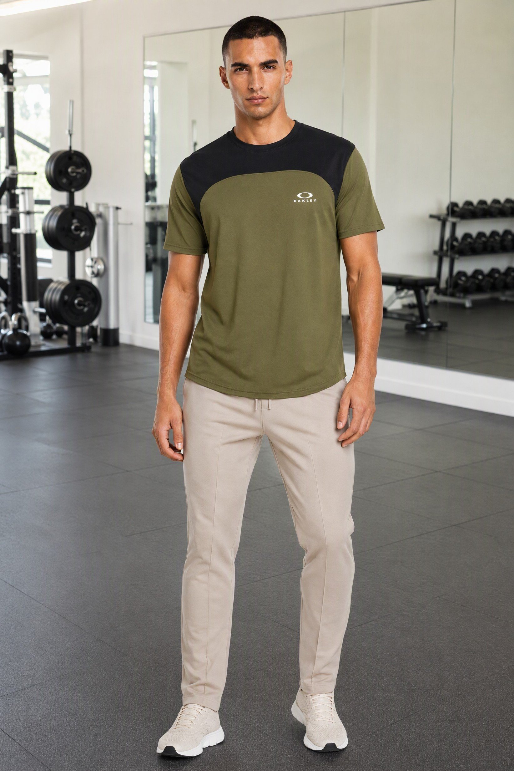 Men Regular Fit Free Ride Jersey, Olive
