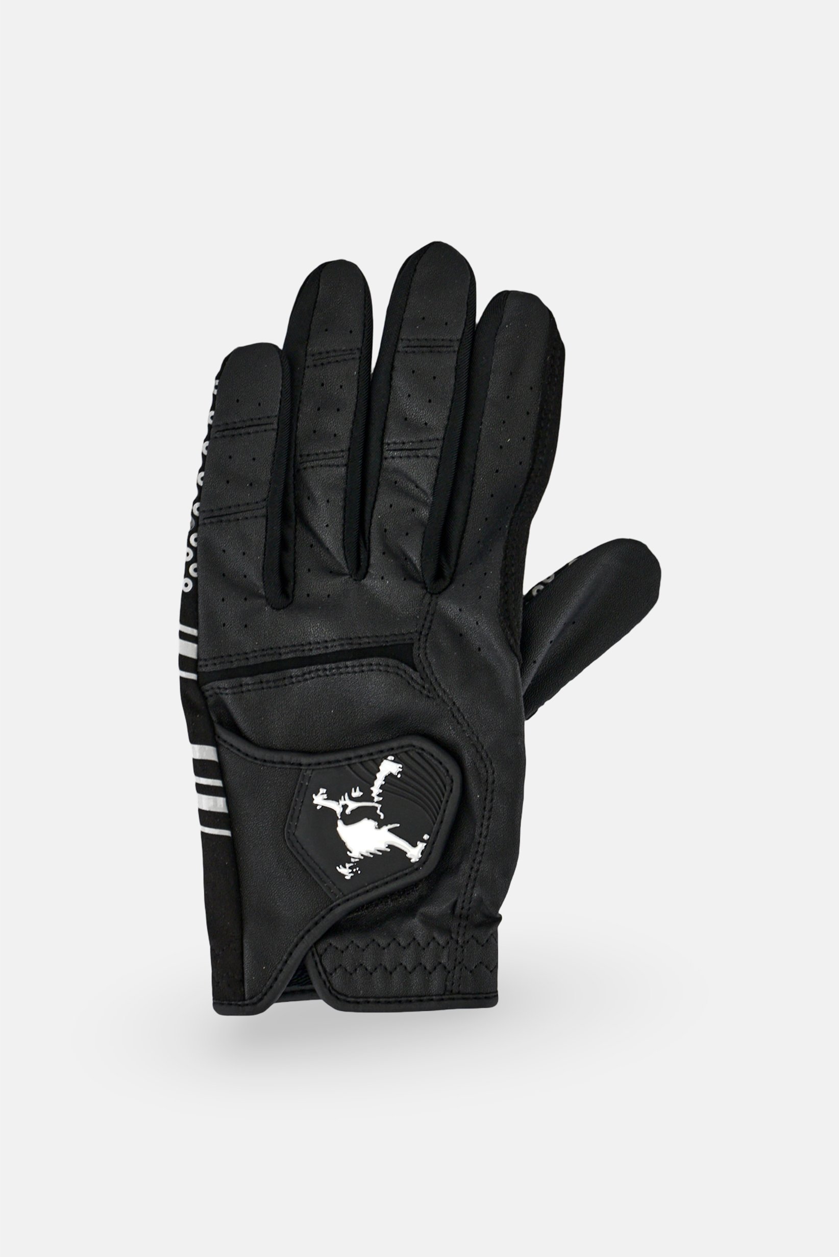 Men 1 Piece Brand Logo Golf Glove, Black