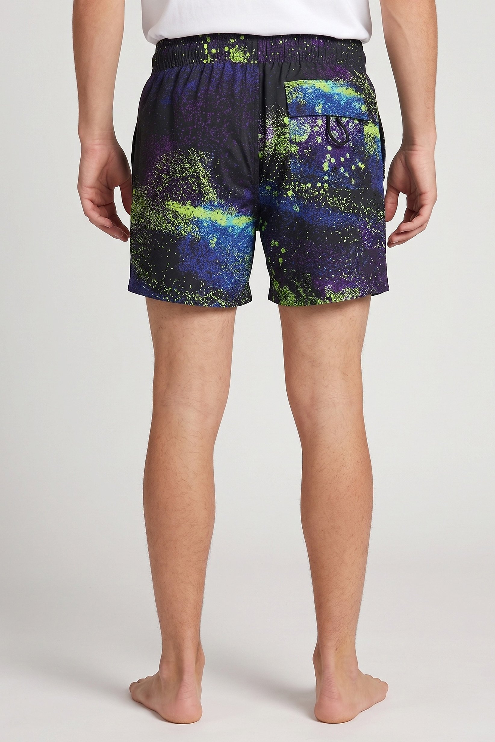 Men Tie Dye Board Shorts, Multicolor