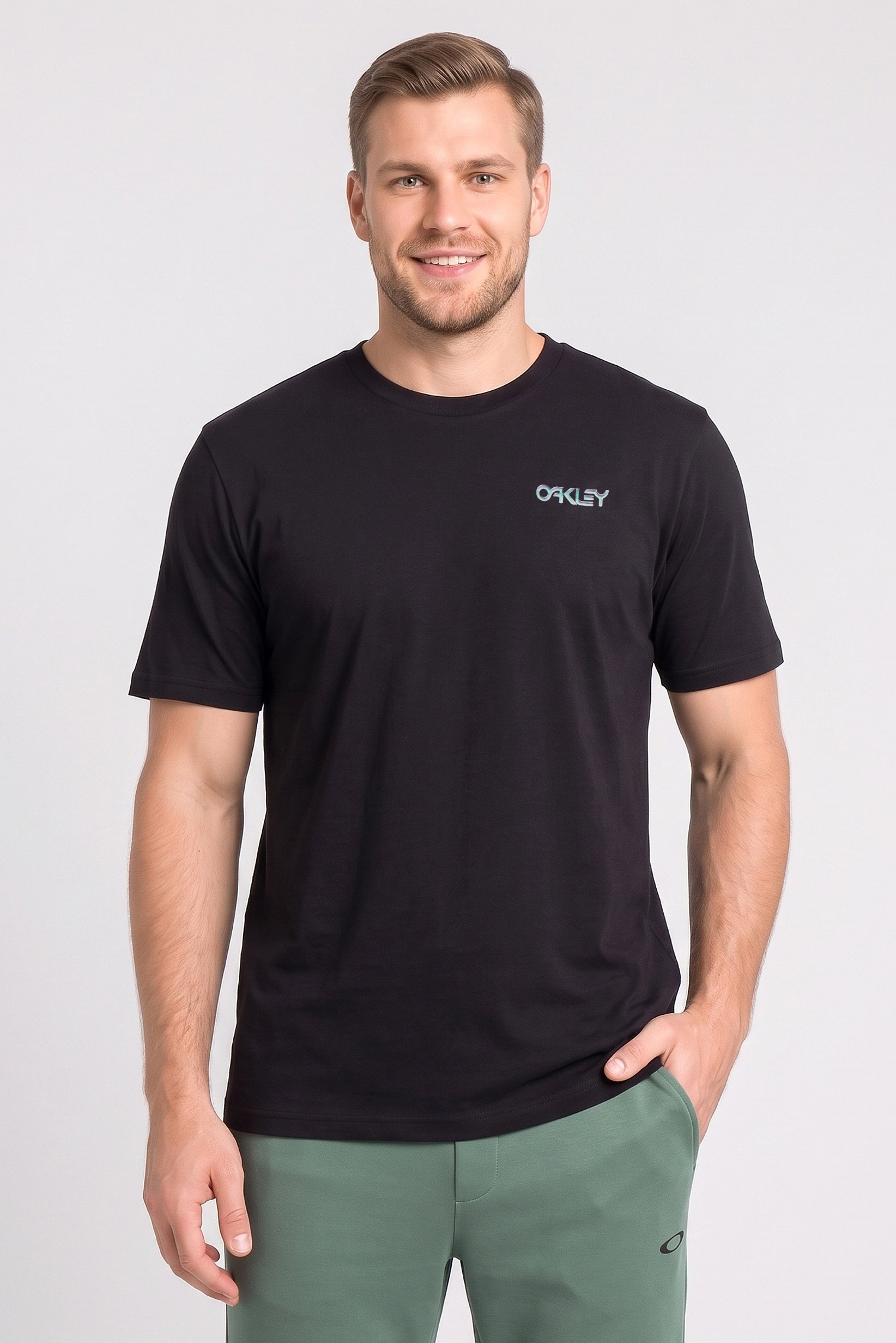 Men Regular Fit Short Sleeve Outdoor T-Shirt, Black