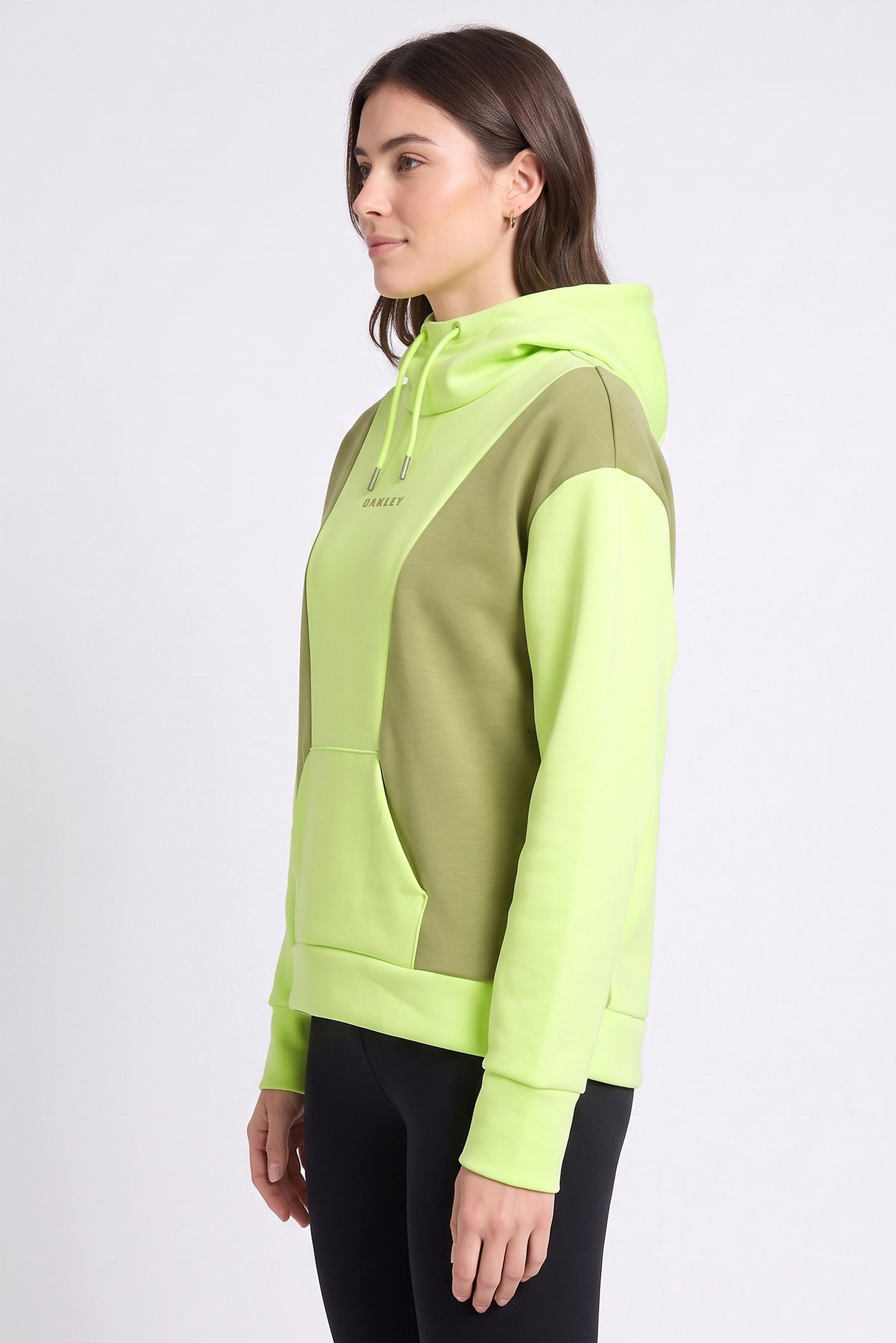 Women Performance Fit Long Sleeve Outdoor Hoodie, Lime Green