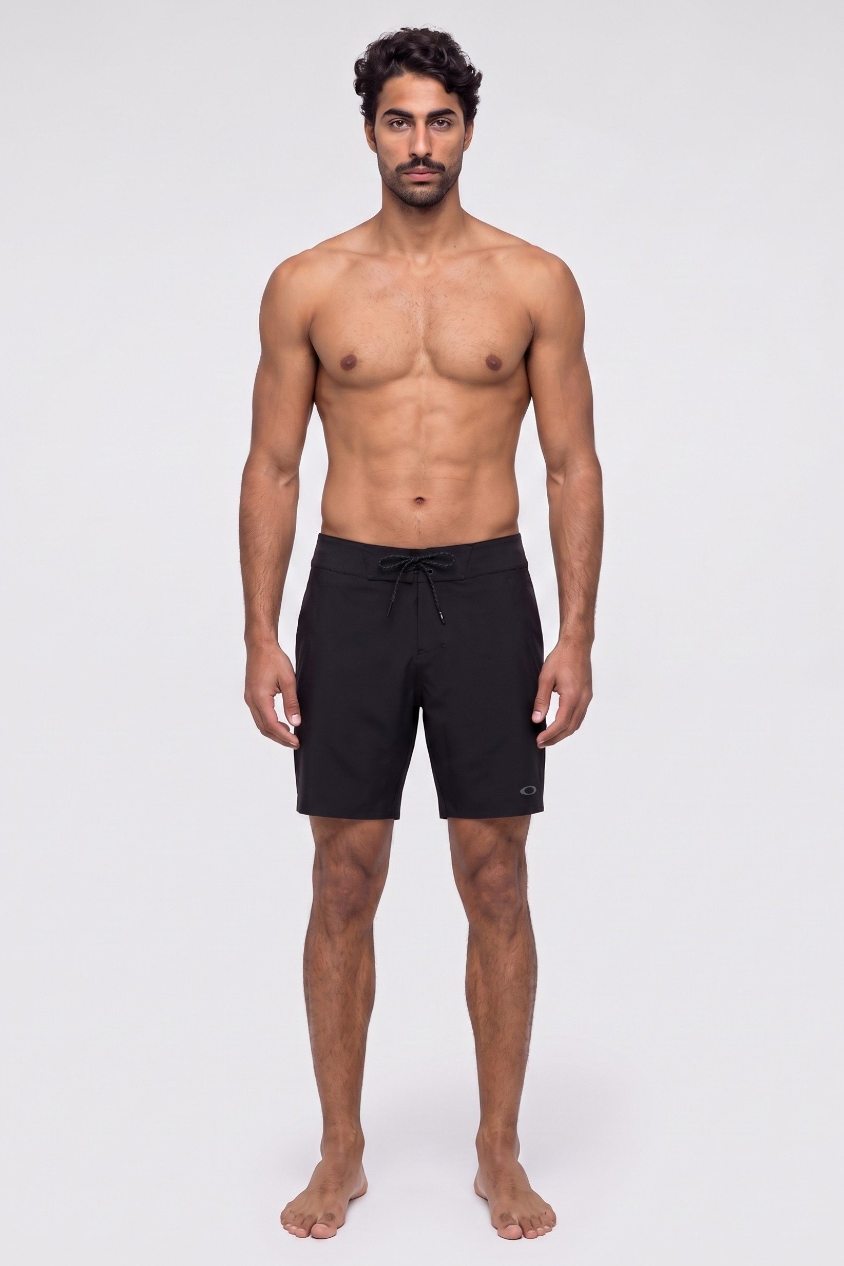 Men 18 Inseam Brand Logo Board Shorts, Black