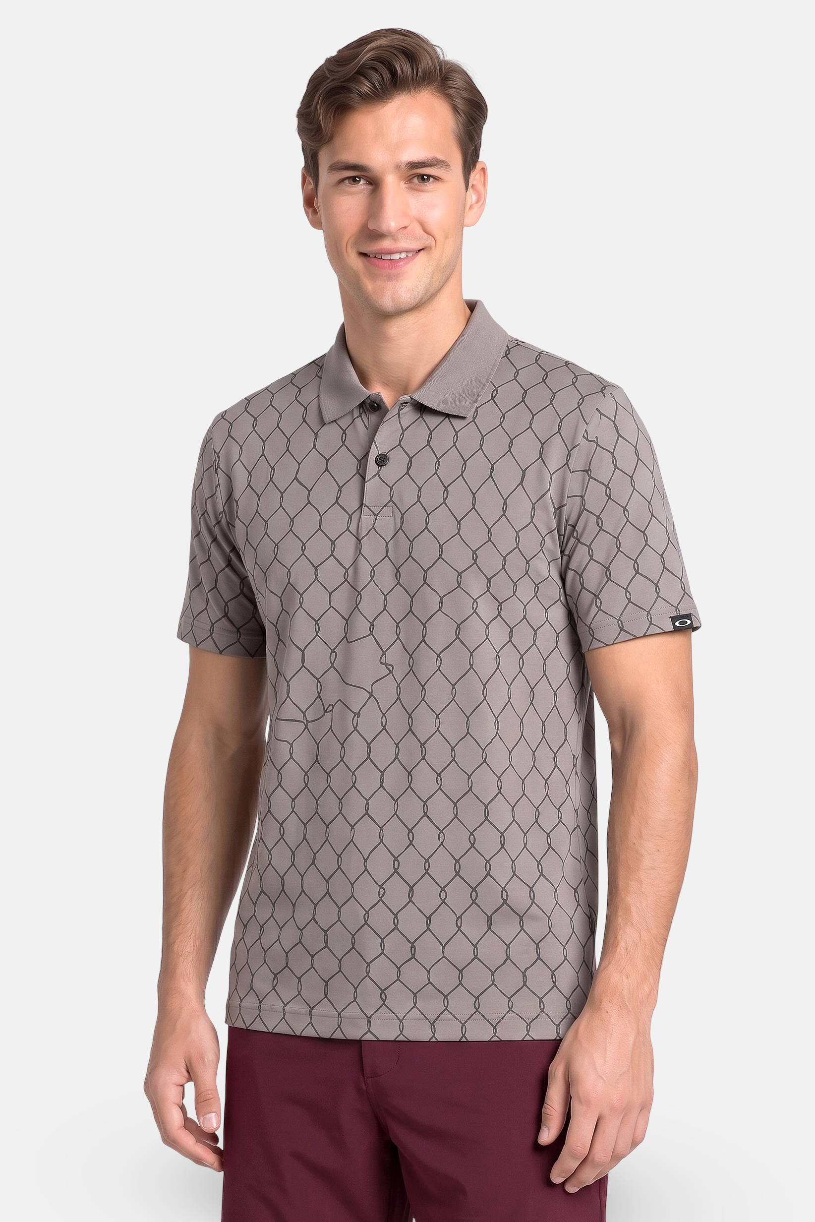 Men Regular Fit Short Sleeve Outdoor Polo Shirt, Multicololr